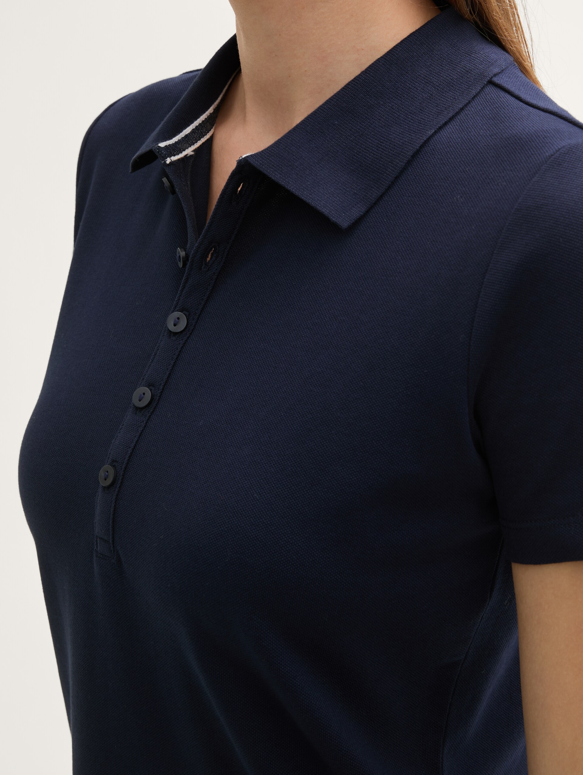 Poloshirt van stretchpiqué - sky captain blue