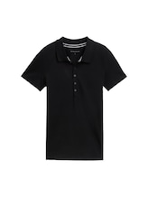 Niet geselecteerd, Poloshirt van stretchpiqué door Tom Tailor, zwart