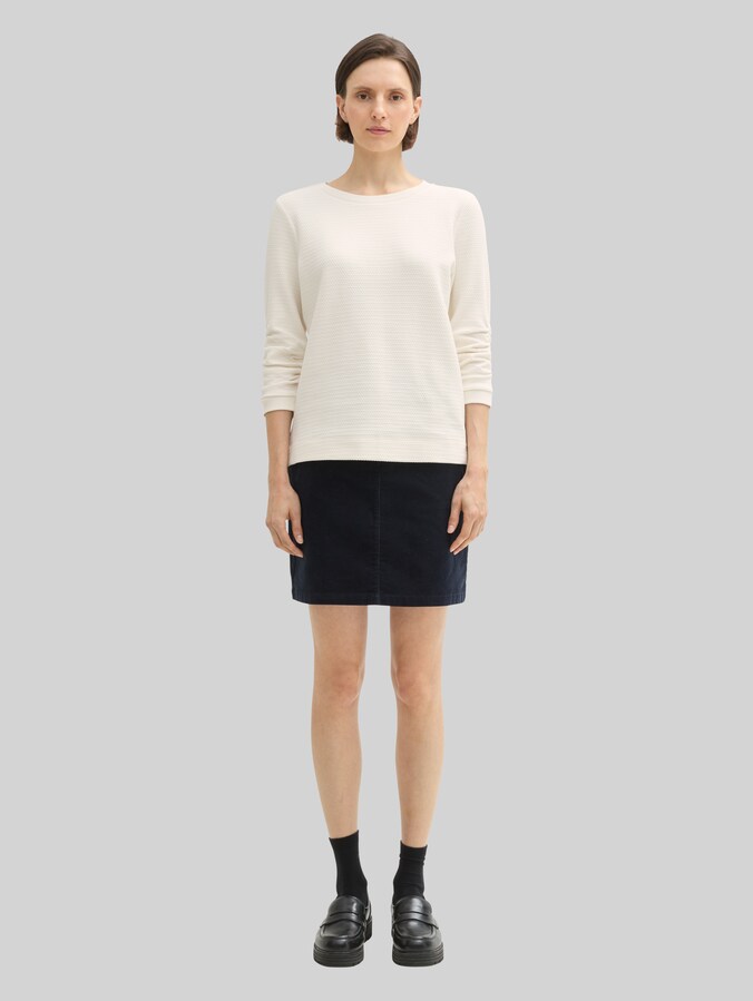 Sweat-shirt jacquard par Women, Whisper White