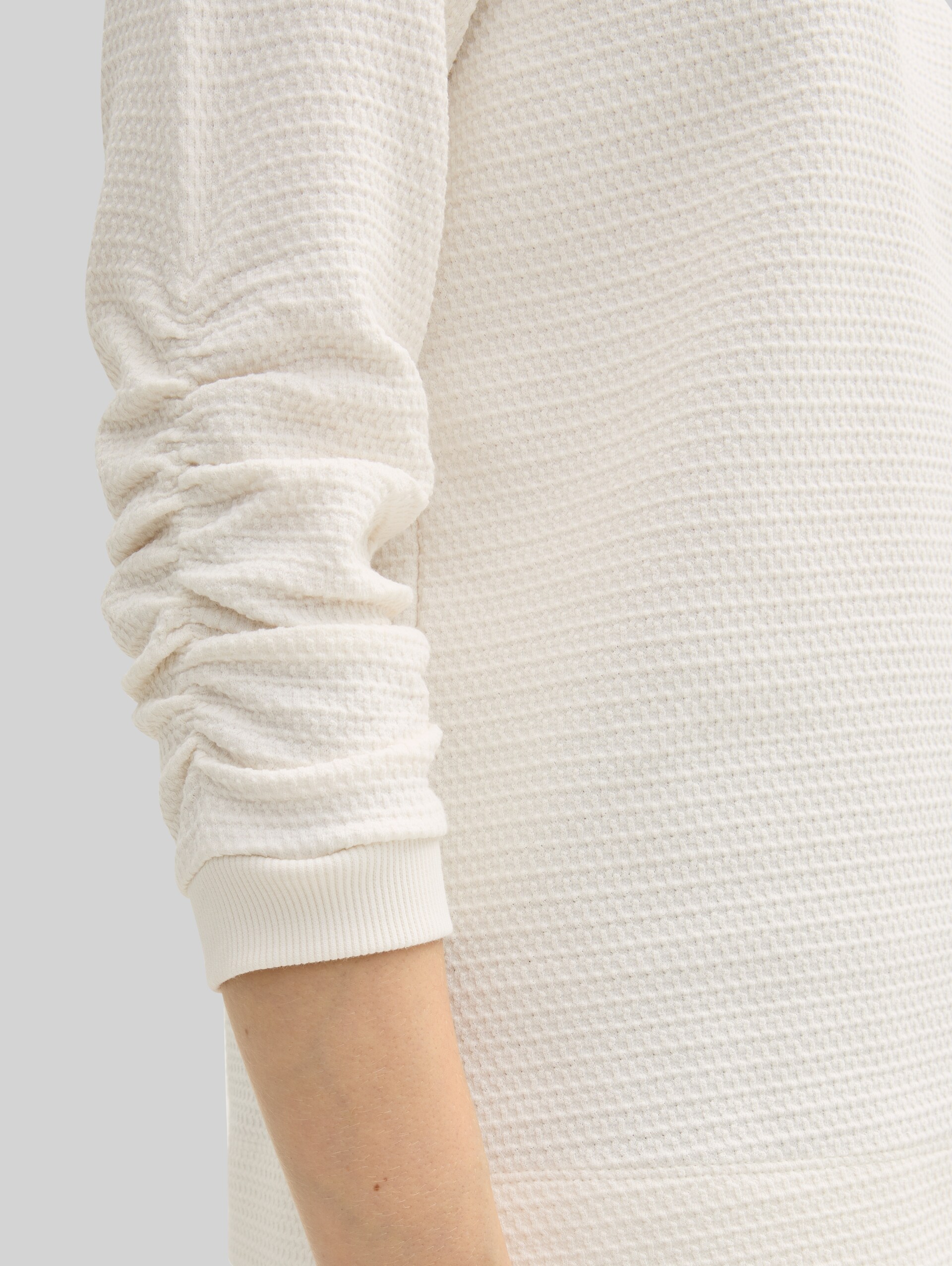Jacquard sweatshirt - Whisper White - Detail model view