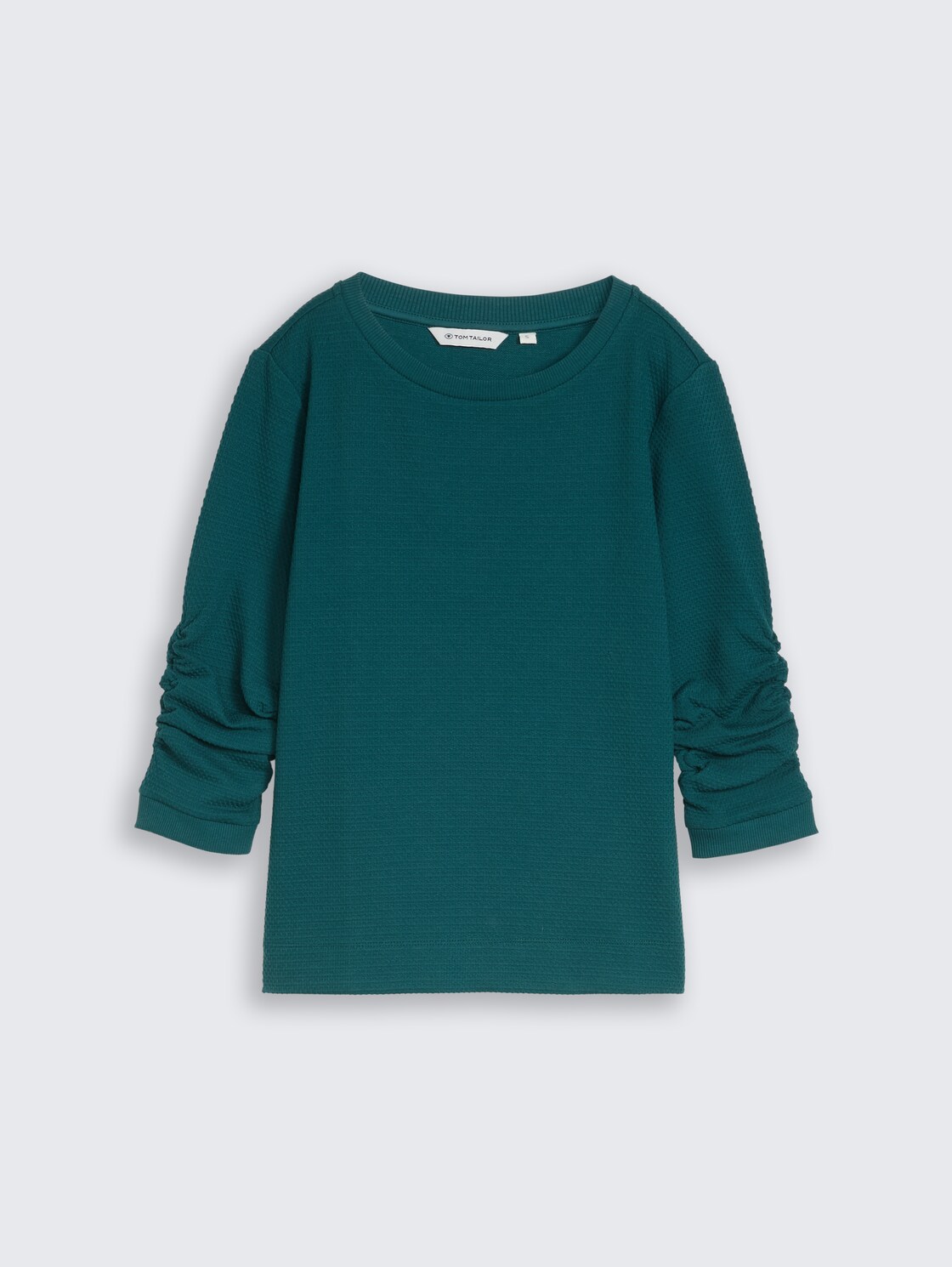 Jacquard Sweatshirt - Deep Meadow Green - Vorder-Produkt-Ansicht