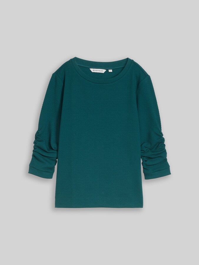 Jacquard sweatshirt door Women, Deep Meadow Green