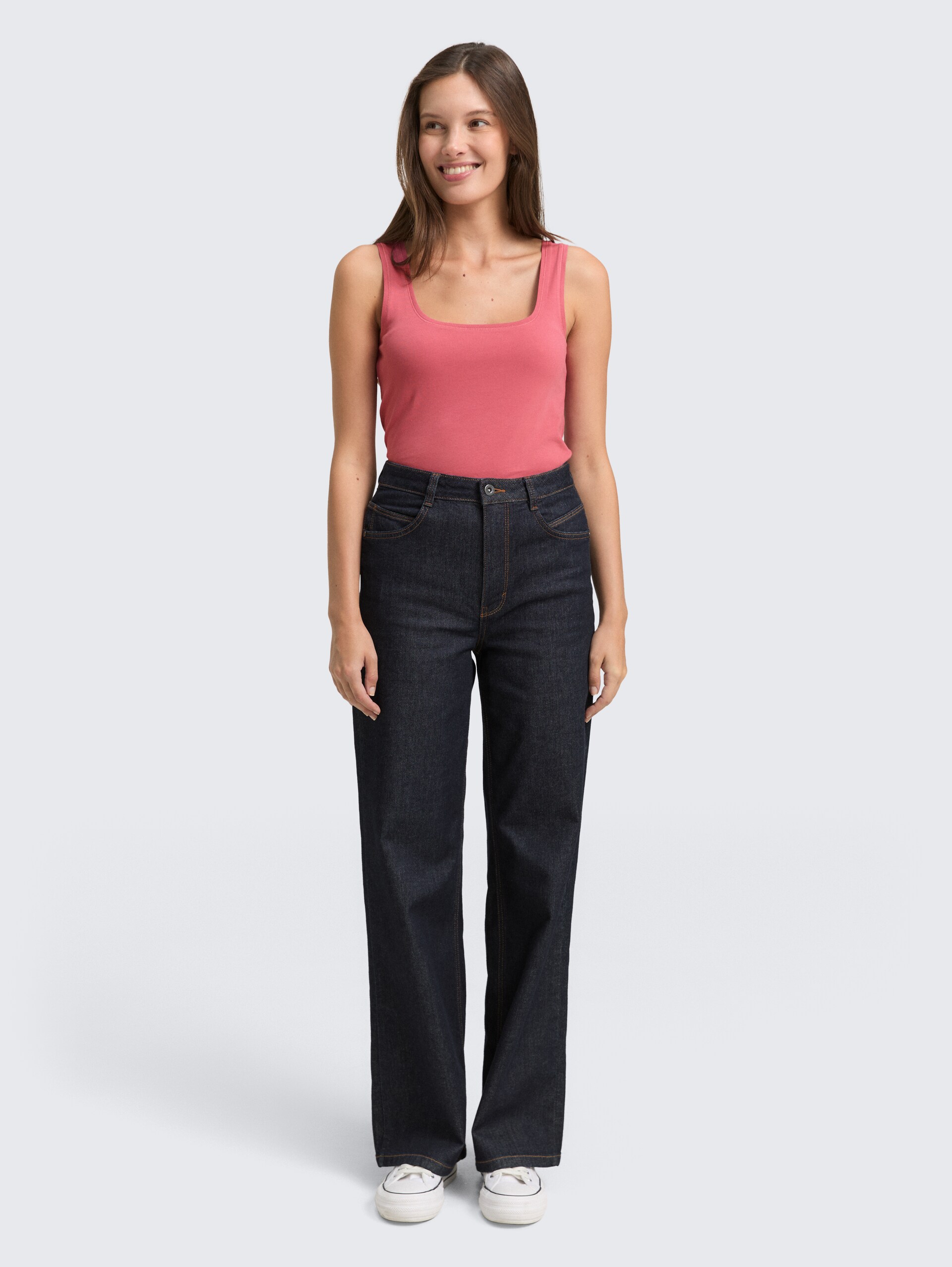 Basic Top im 2er-Pack - cozy pink - Model-Vorderansicht