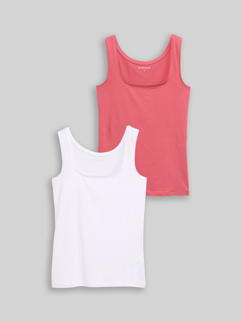 Basic Top im 2er-Pack von Women, cozy pink