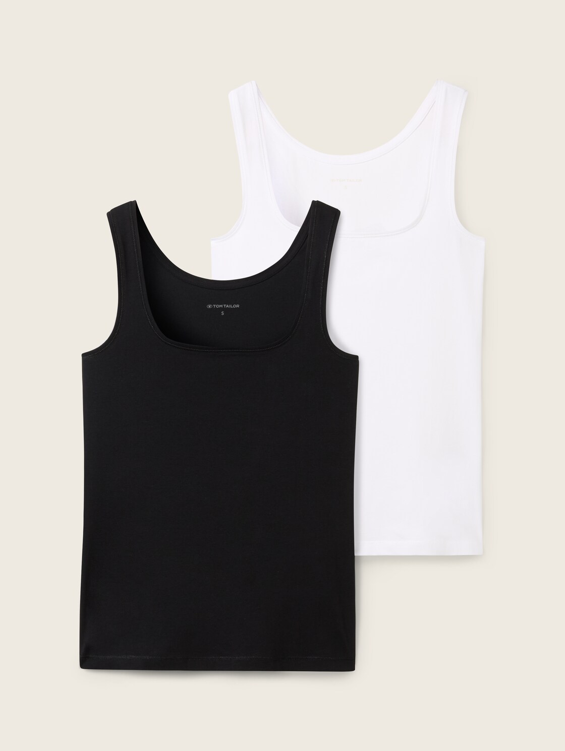 Basic Top im 2er-Pack - deep black - Vorder-Produkt-Ansicht