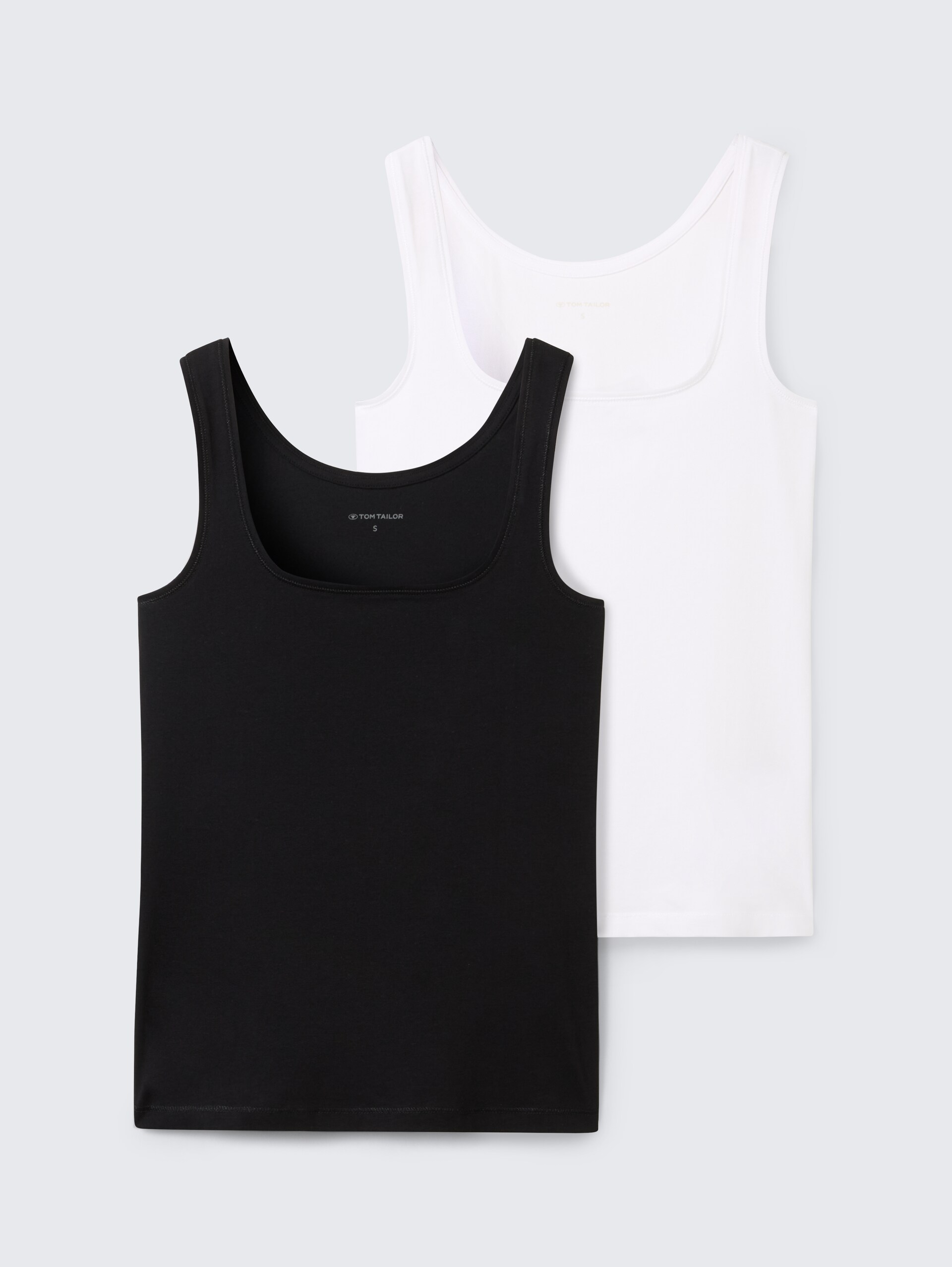 Basic Top im 2er-Pack - deep black - Vorder-Produkt-Ansicht