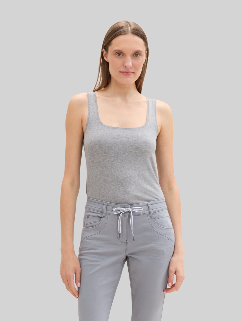 Basic top in een set van 2 door Women, medium silver grey melange