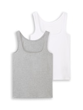 Nicht ausgewählt, Basic Top im 2er-Pack von , grau