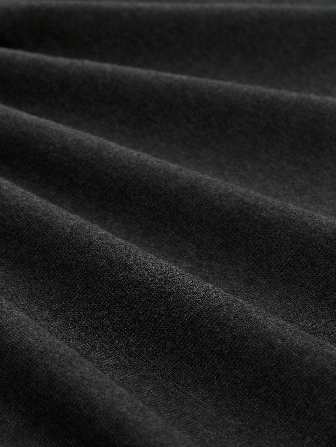 Plus Size - Strickpullover mit Logo Stickerei - Black Grey Melange - Material-Ansicht