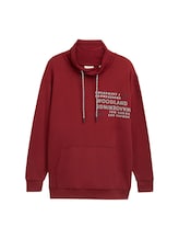 Ausgewählt, Plus Size - Sweatshirt mit Print von Tom Tailor, rot