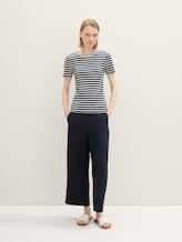 T-shirt basique en pack de 2 - dark blue white stripe - Vue de face du modèle