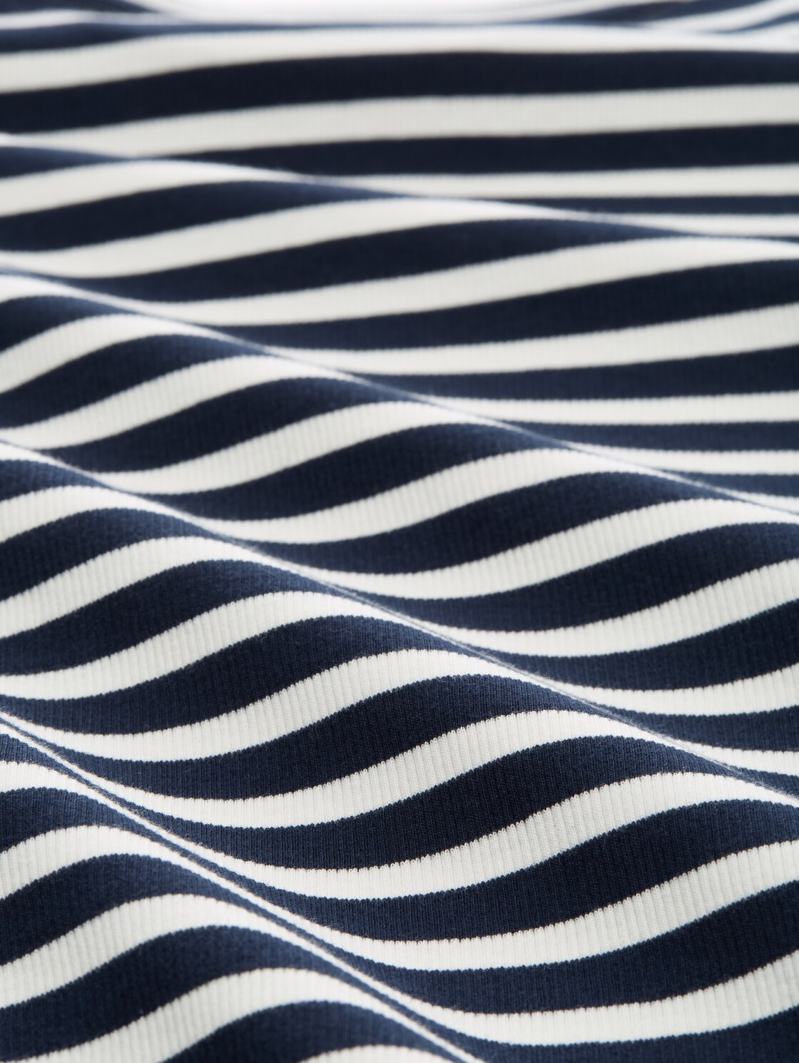 Ripp T-Shirt im 2er-Pack - dark blue white stripe - Material-Ansicht