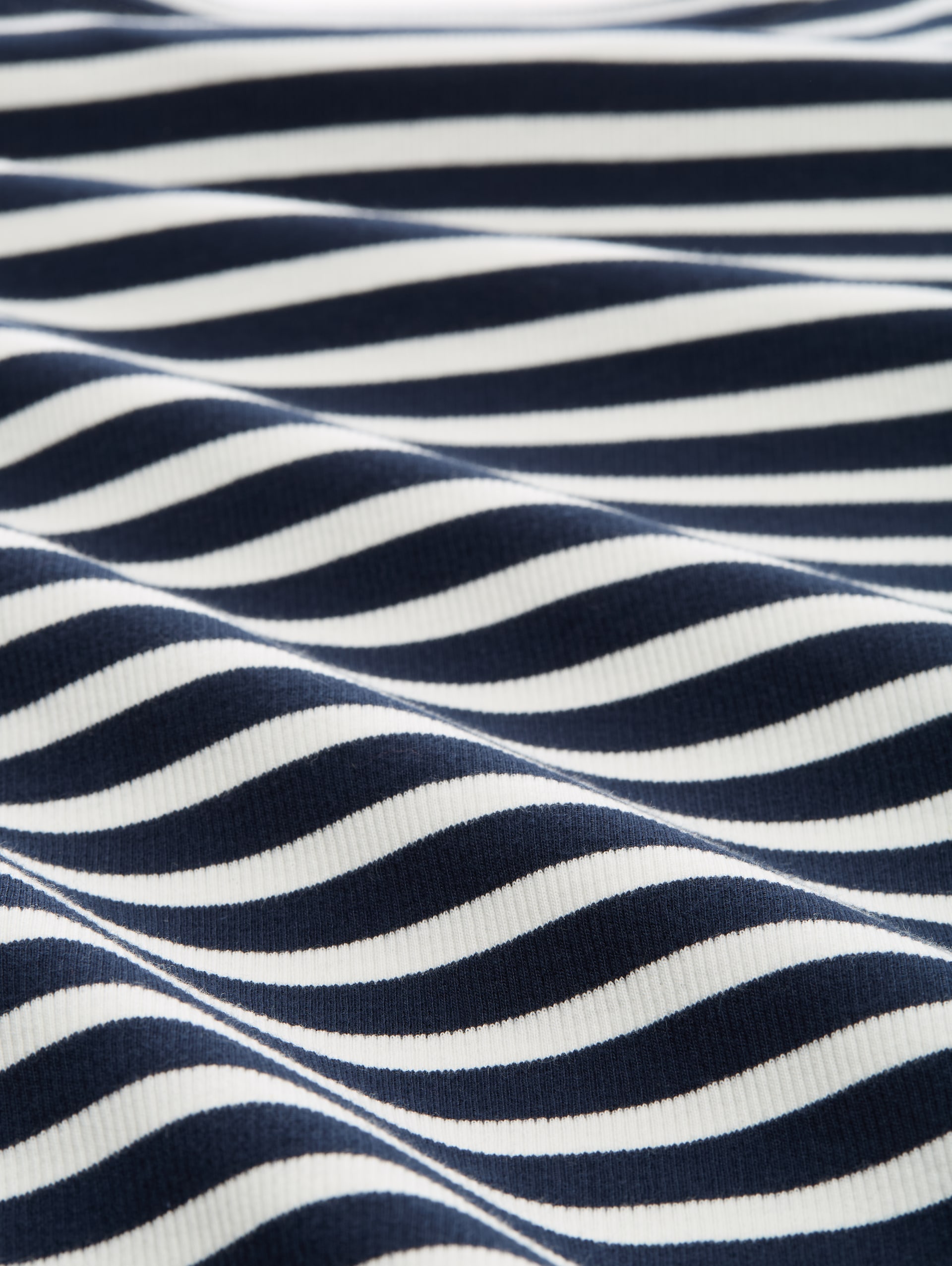 Ripp T-Shirt im 2er-Pack - dark blue white stripe - Material-Ansicht
