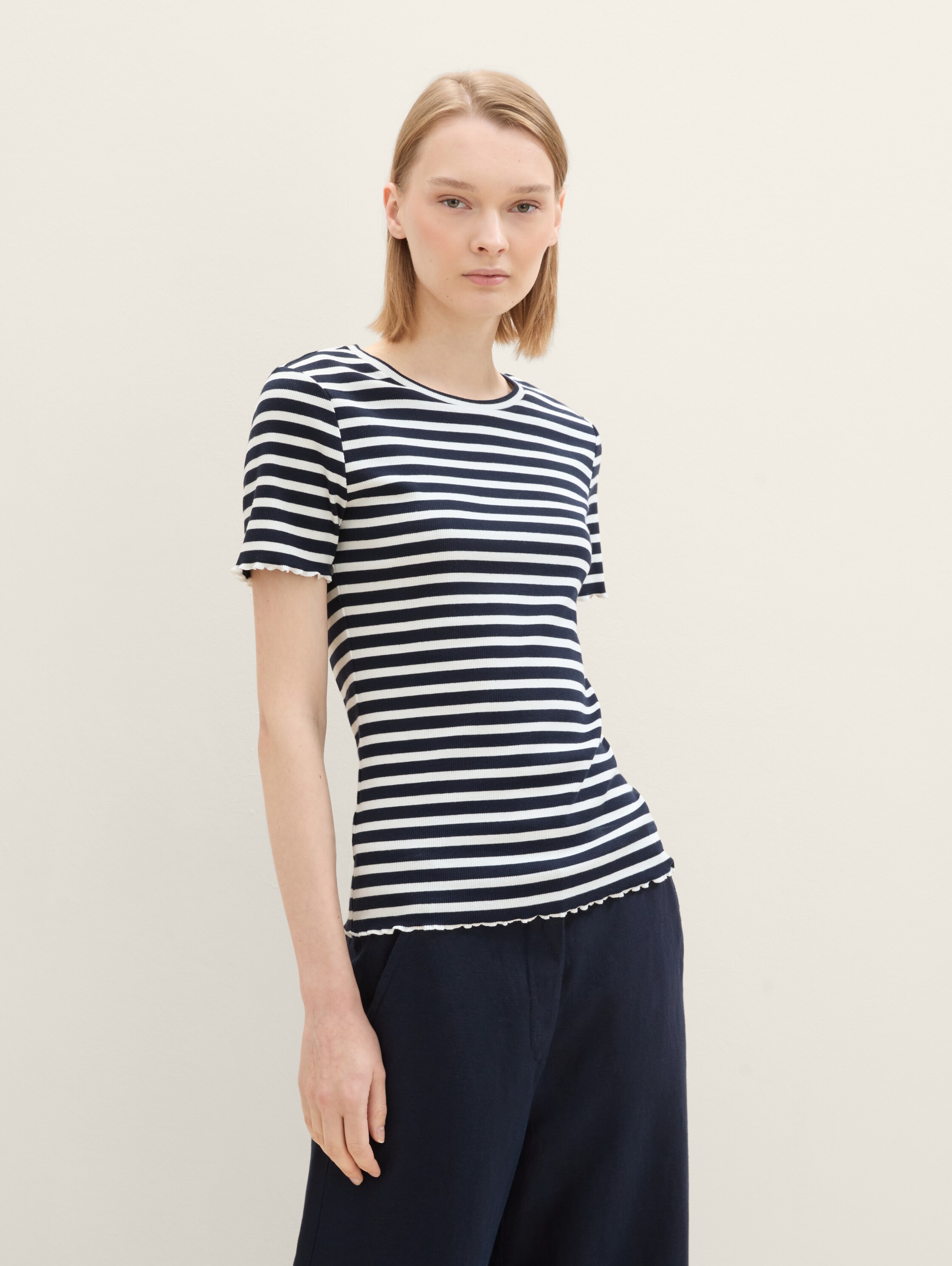T-shirt basique en pack de 2 - dark blue white stripe