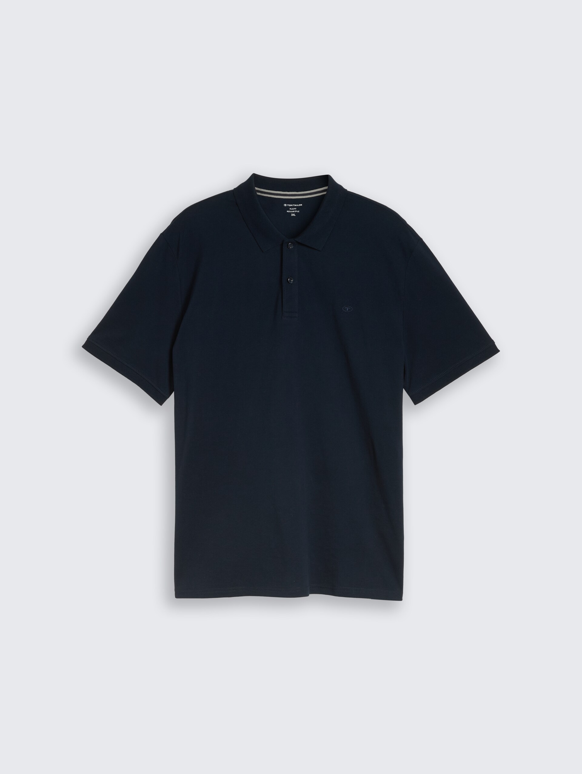 Plus Size - Piqué poloshirt met geborduurd logo - Sky Captain Blue