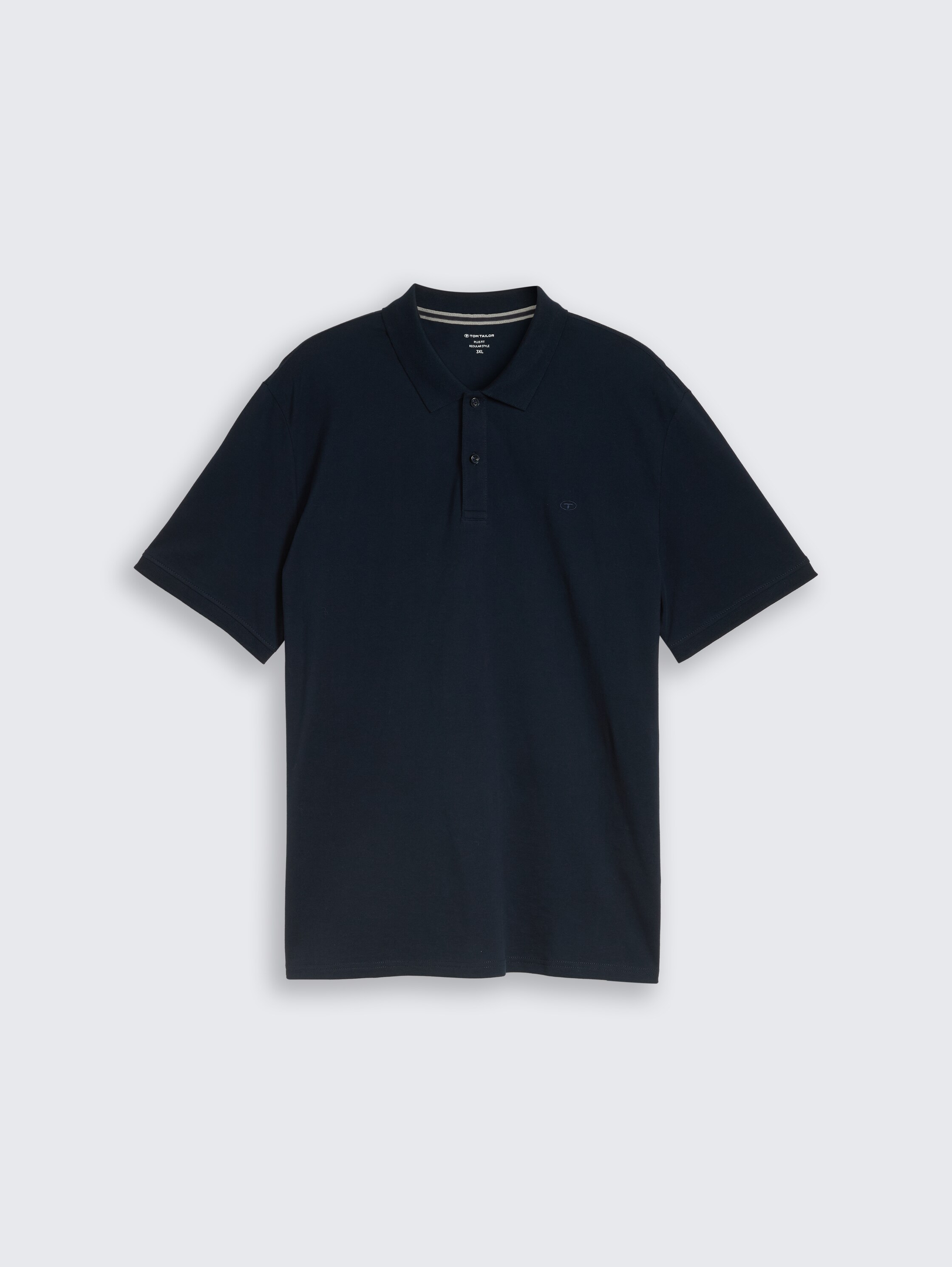 Plus Size - Piqué poloshirt met geborduurd logo - sky_captain_blue - 