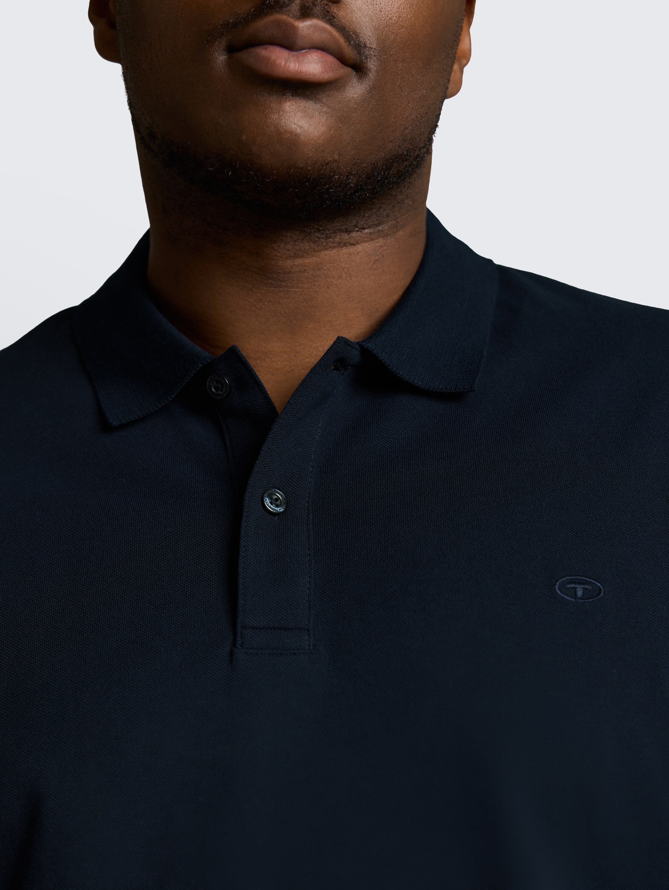 Plus Size - Piqué poloshirt met geborduurd logo - sky_captain_blue - 