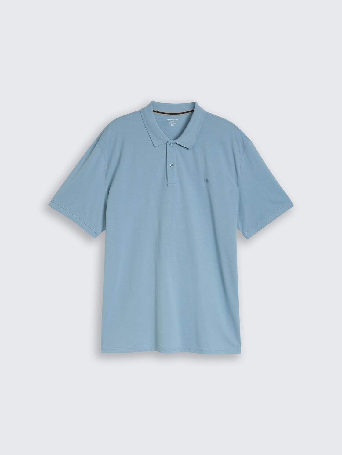 Plus Size - Piqué Poloshirt mit Logo-Stickerei - mountain spring blue