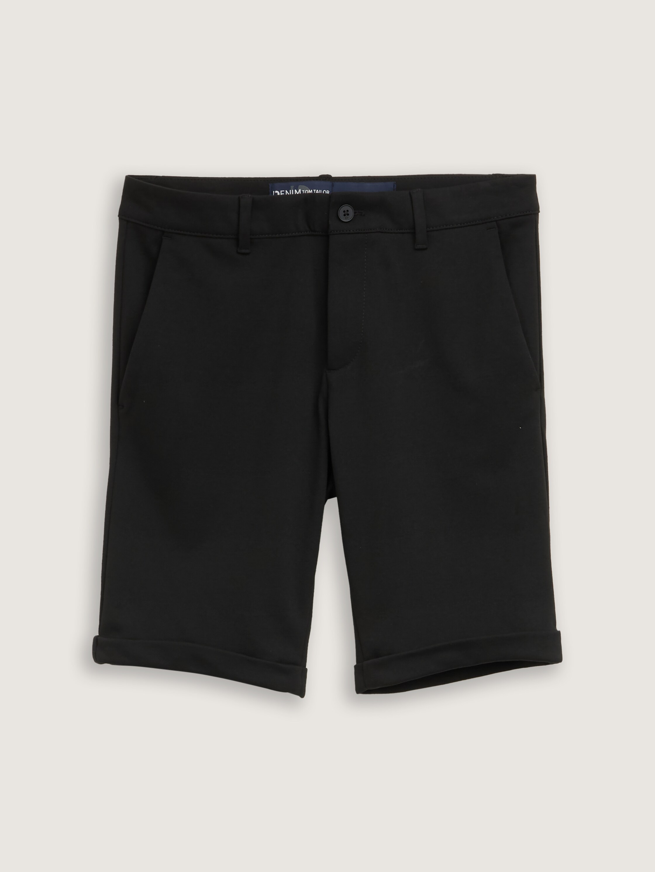 Slanke piqué chino shorts - black - 