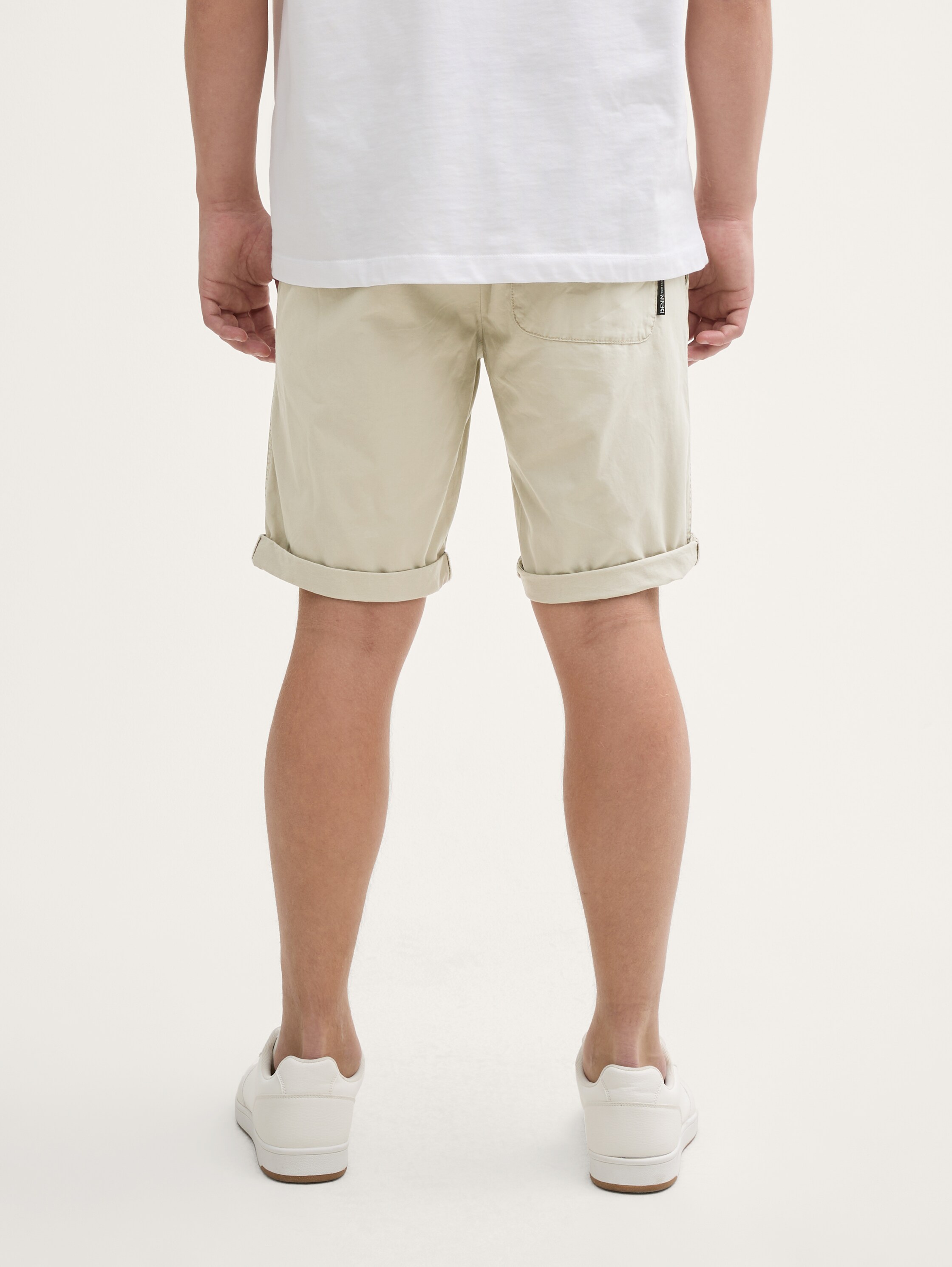 Regular Shorts mit Gummibund aus Baumwolle - beige_abbey_stone - 