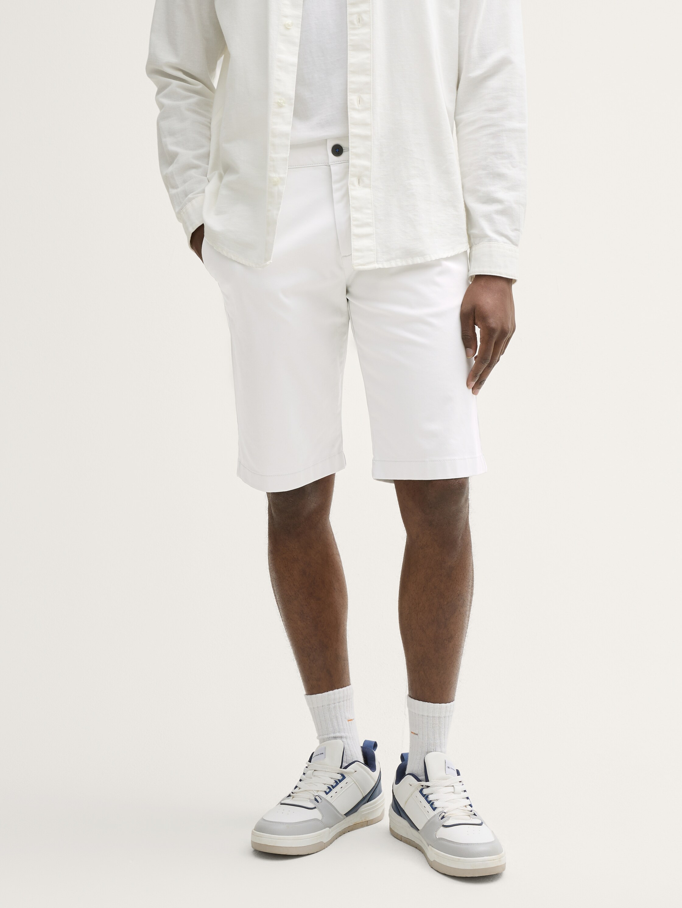 Regular Fit Chino Shorts - chalk_grey - 