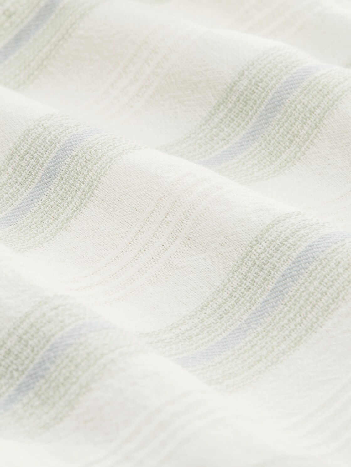 Relaxed Fit Shorts aus Baumwolle - off white big structure stripe - Material-Ansicht