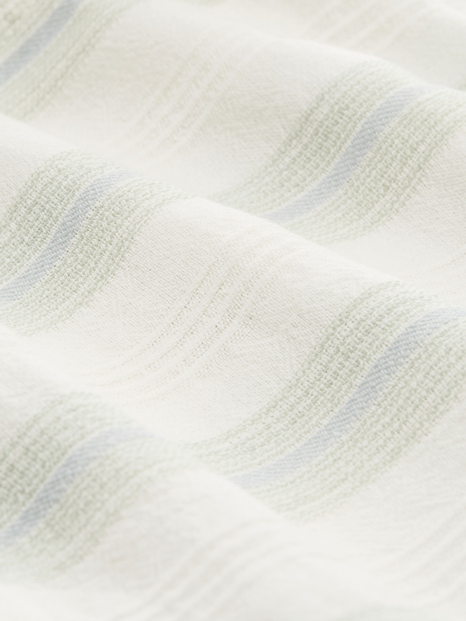 Relaxed Fit Shorts aus Baumwolle - off white big structure stripe - Material-Ansicht