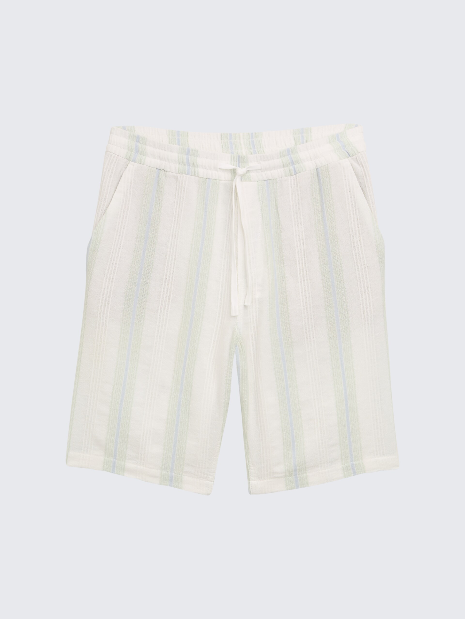 Relaxed Fit Shorts aus Baumwolle - off white big structure stripe - Vorder-Produkt-Ansicht