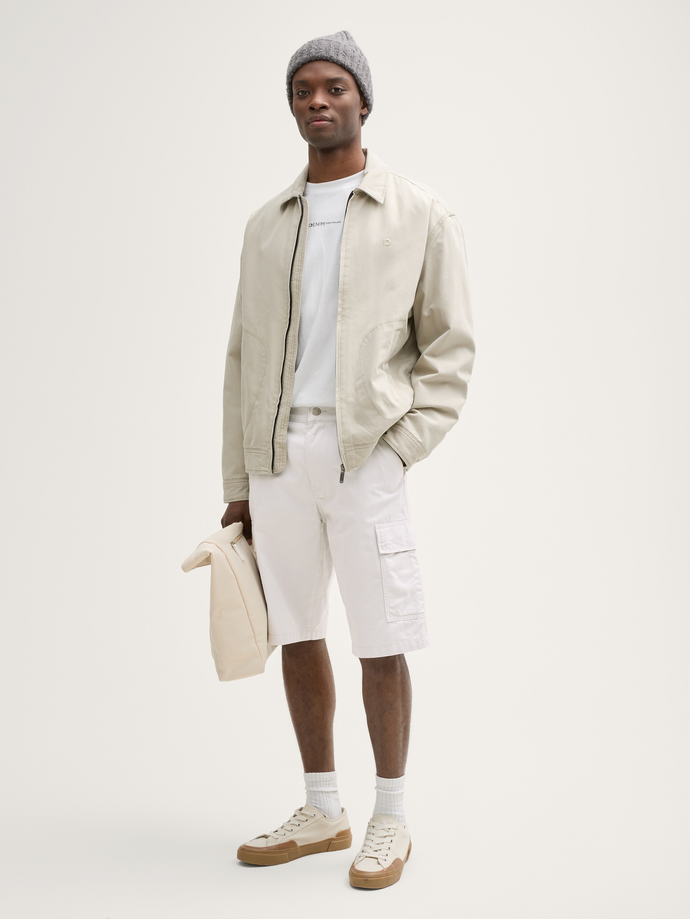 Normale cargo shorts - chalk_grey - 