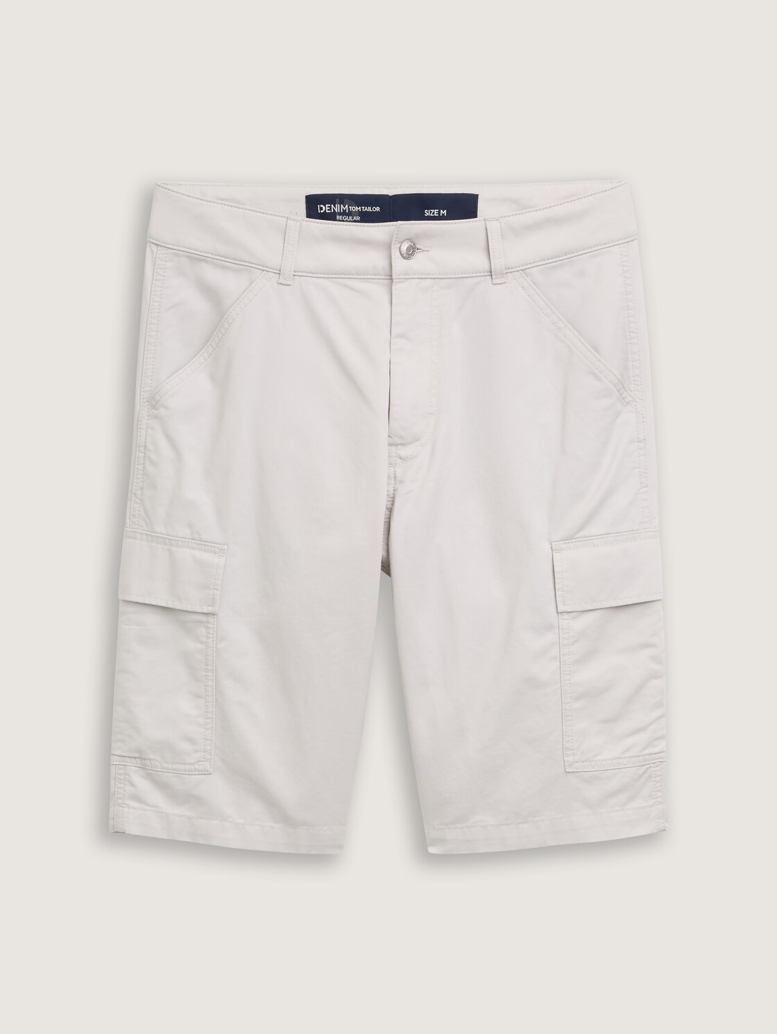 Regular Cargo Shorts - Chalk Grey - Vorder-Produkt-Ansicht