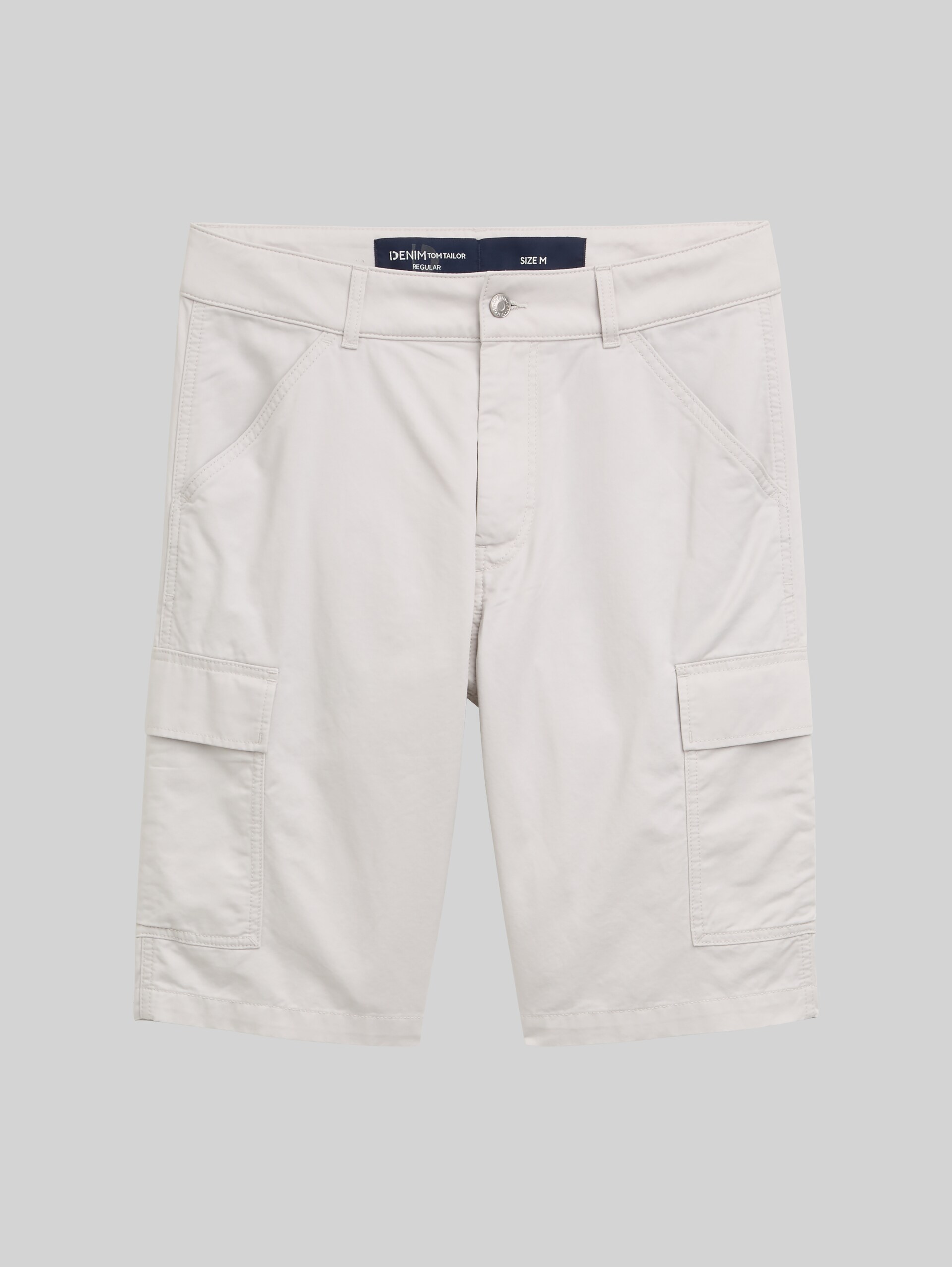 Regular Cargo Shorts - Chalk Grey - Vorder-Produkt-Ansicht