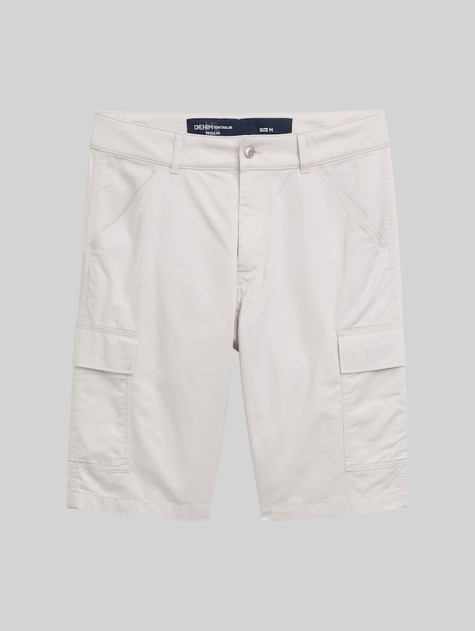 Regular Cargo Shorts von Denim Male, Chalk Grey