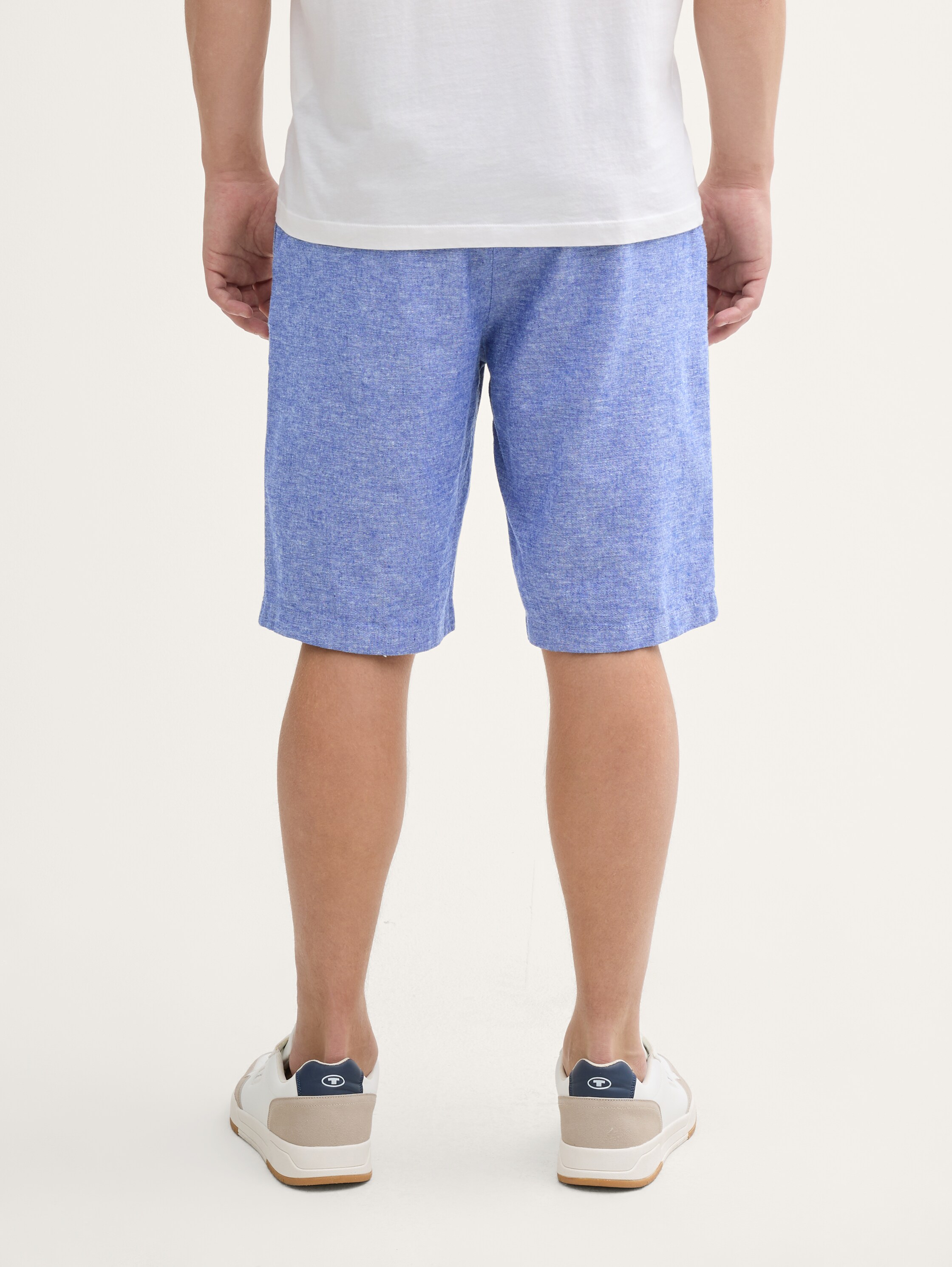 Relaxed Shorts mit Leinenanteil - royal_blue_chambray - 