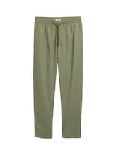 Selected, Loose fit trousers with linen content by Tom Tailor, green