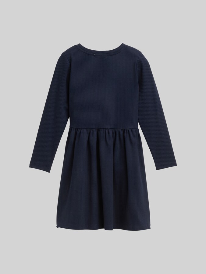 Mini-Kleid mit Rippstruktur von Mini Girls, sky captain blue