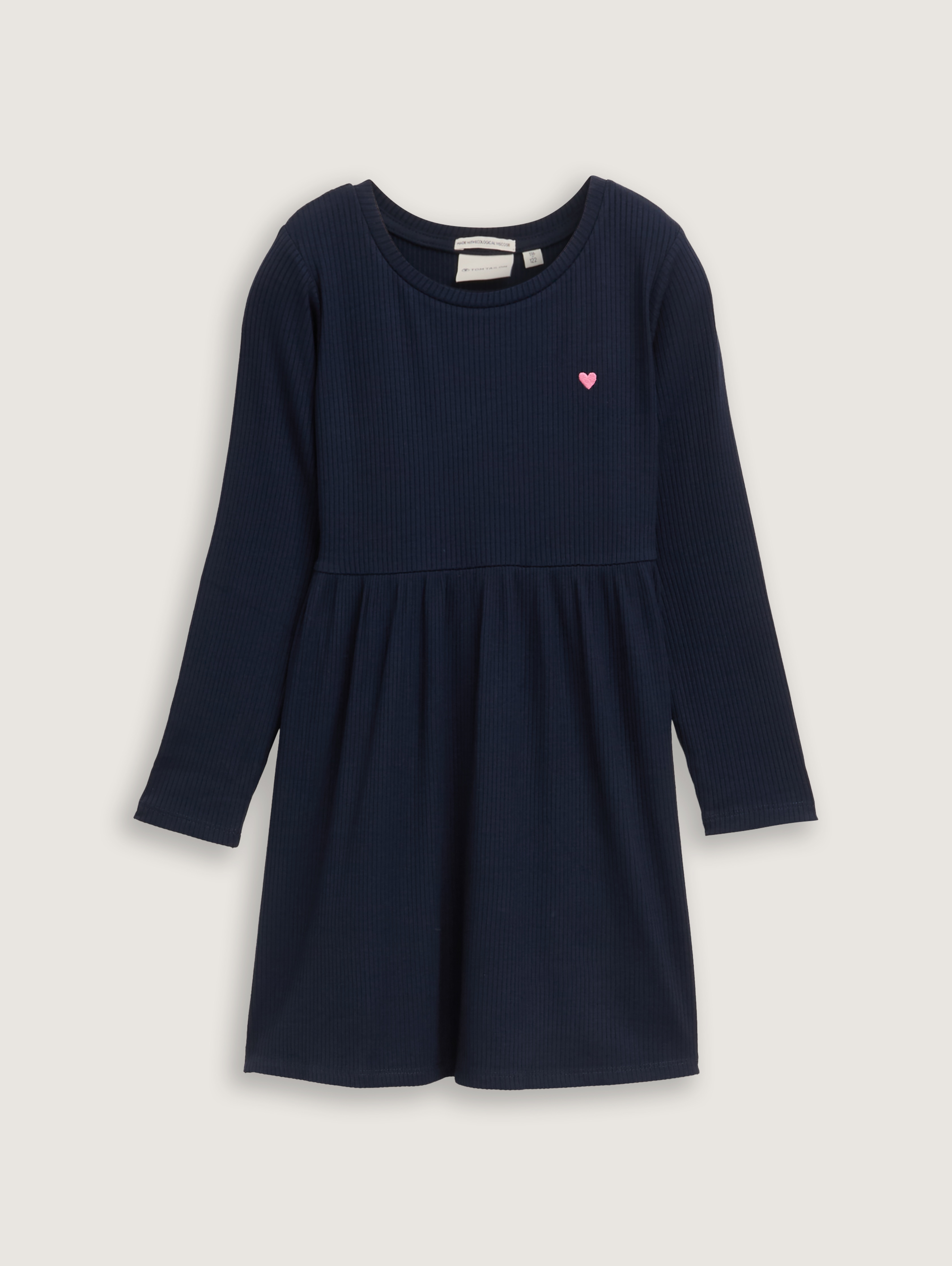 Mini-Kleid mit Rippstruktur von Mini Girls, sky captain blue