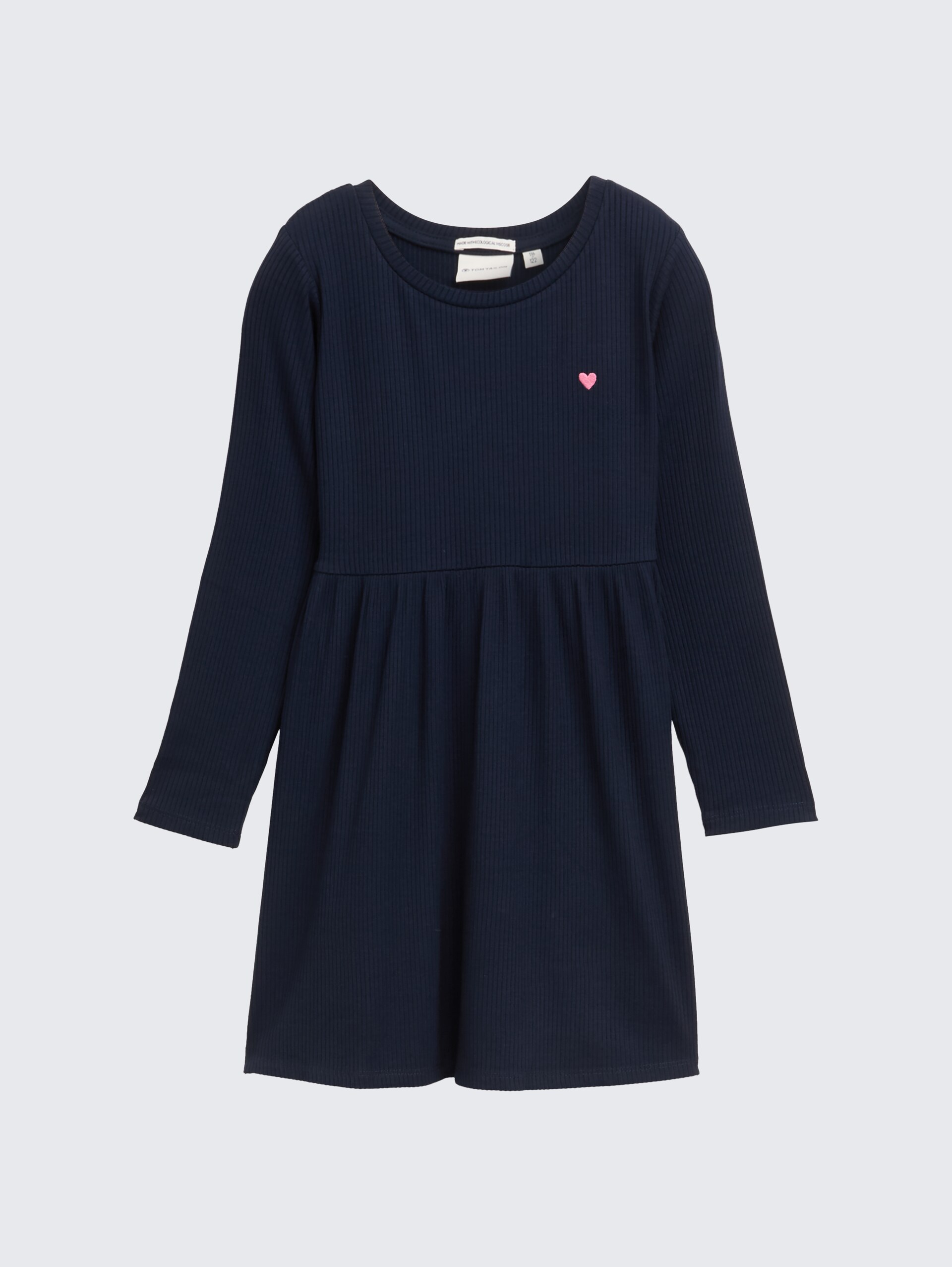 Mini-Kleid mit Rippstruktur - sky captain blue - Vorder-Produkt-Ansicht