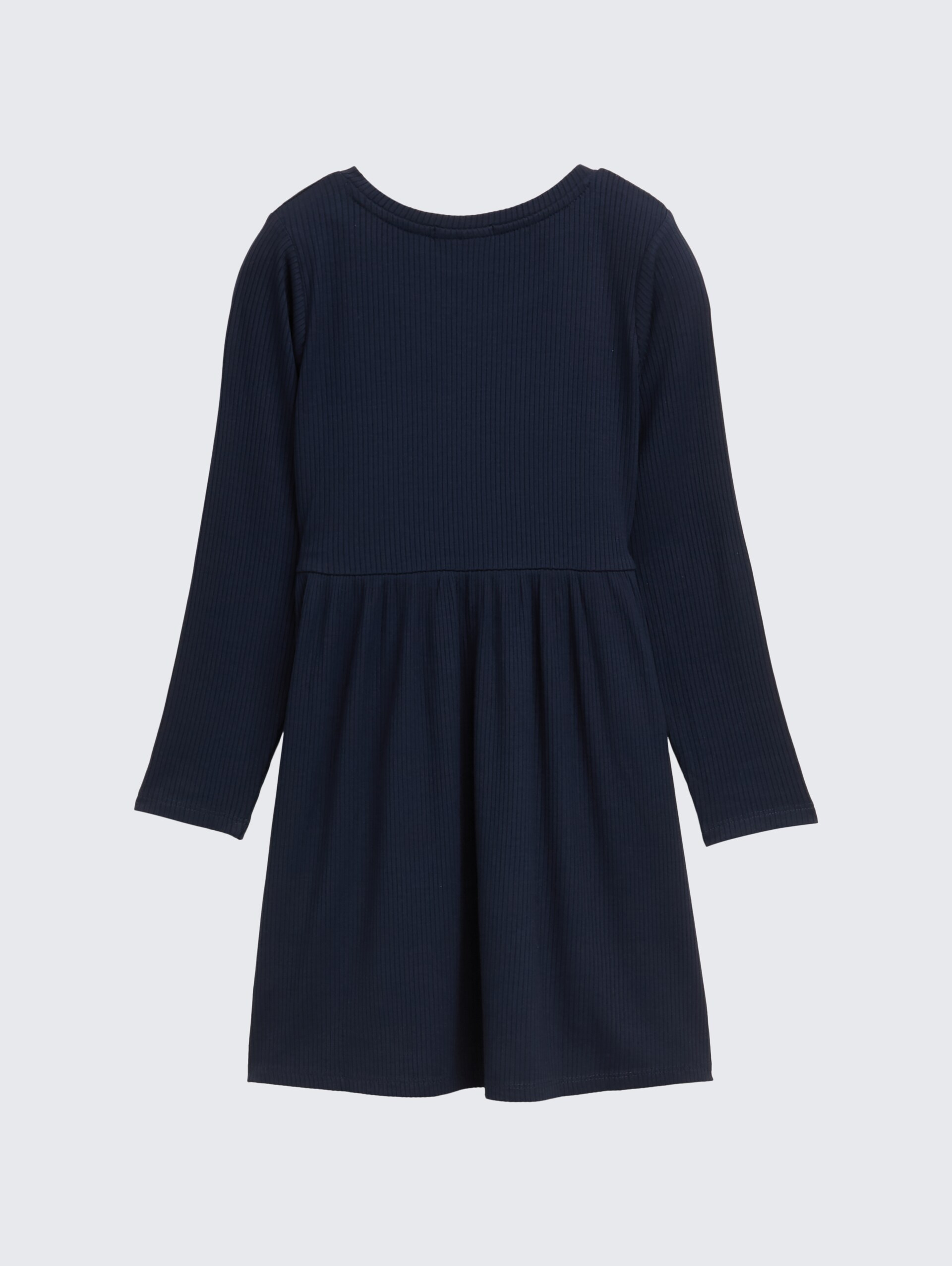 Mini-Kleid mit Rippstruktur - sky captain blue