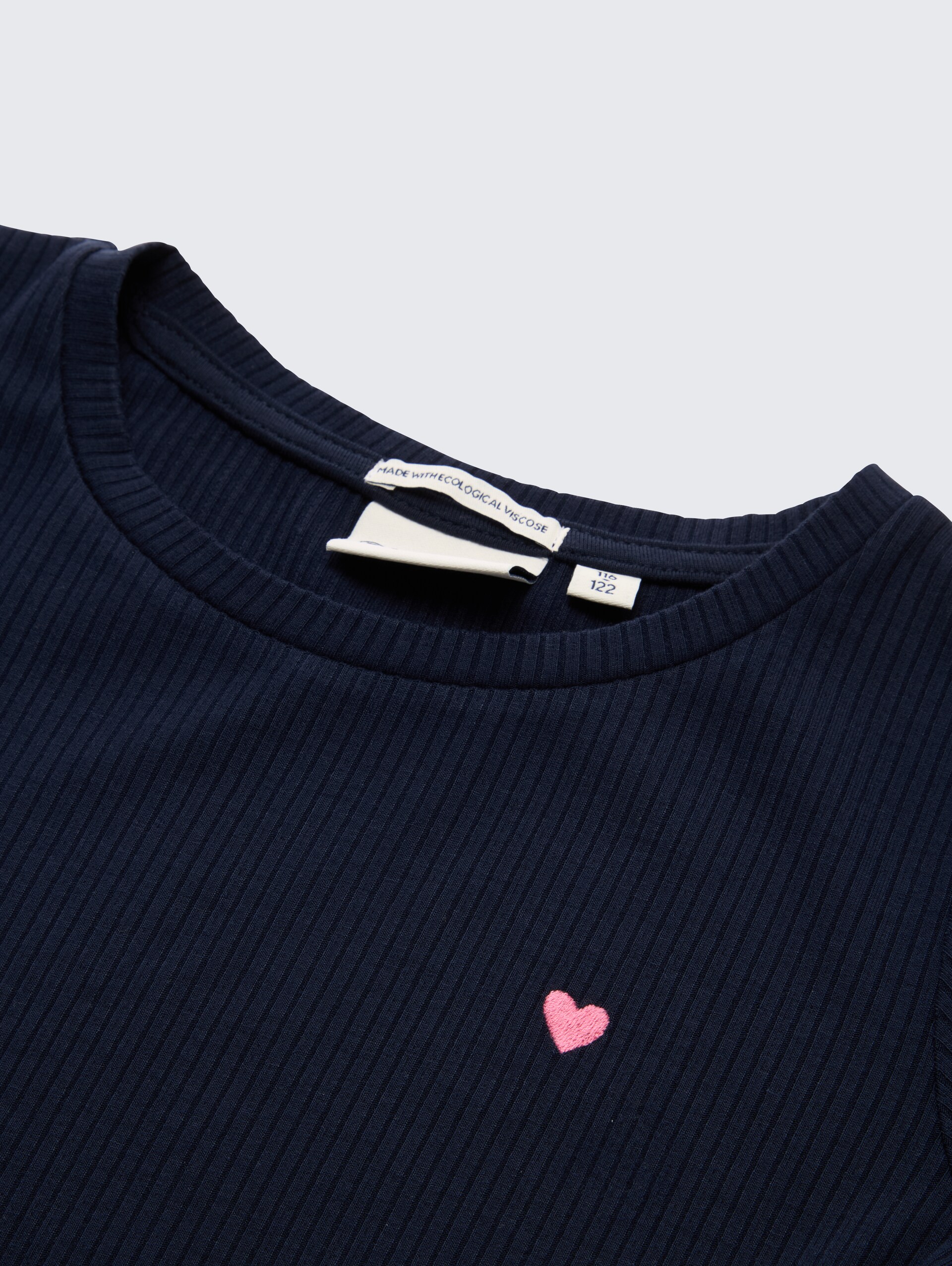 Mini-Kleid mit Rippstruktur - sky captain blue - Detail-Model-Ansicht