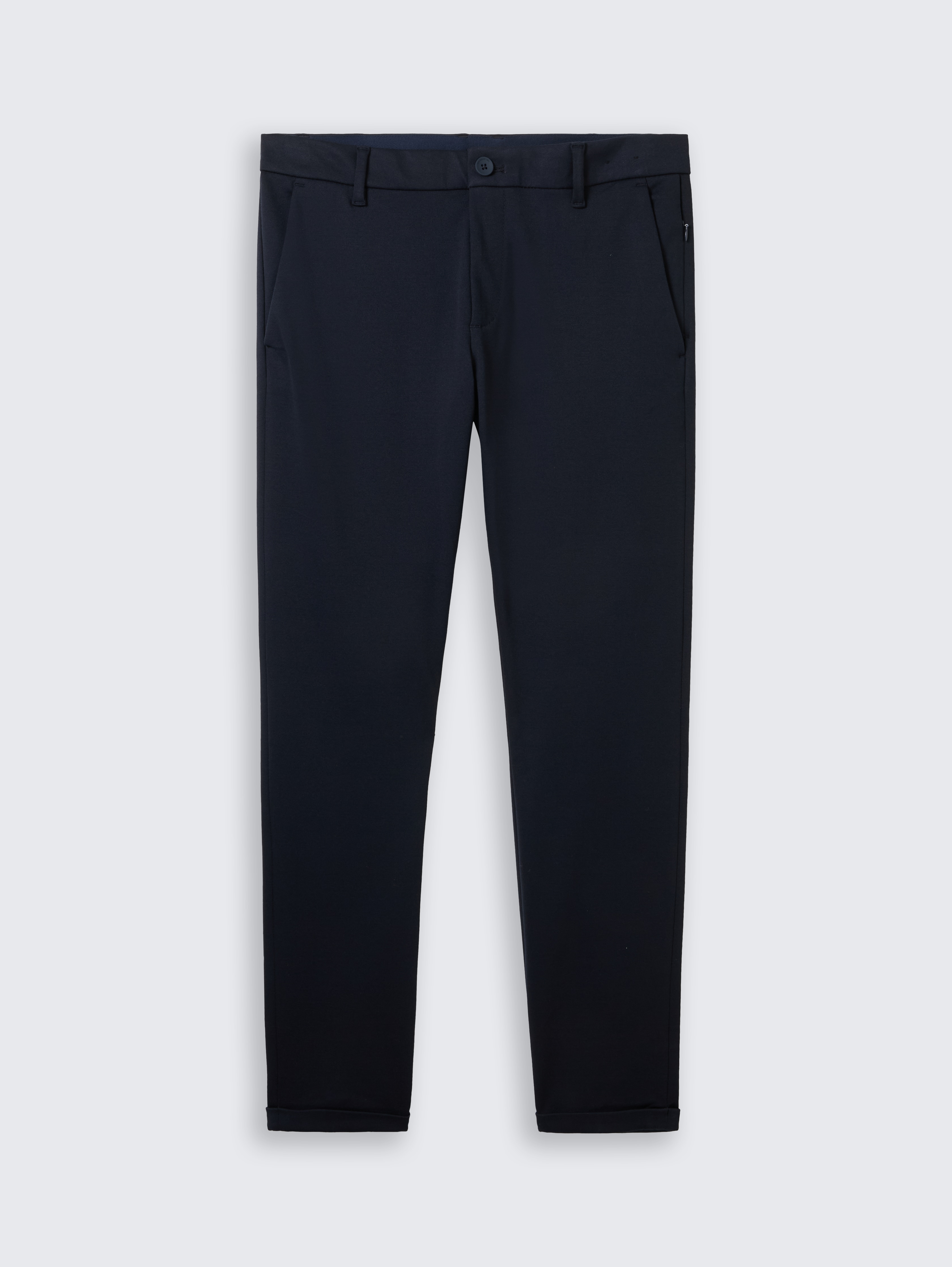 Straight fit chino trousers with belt by Tom Tailor