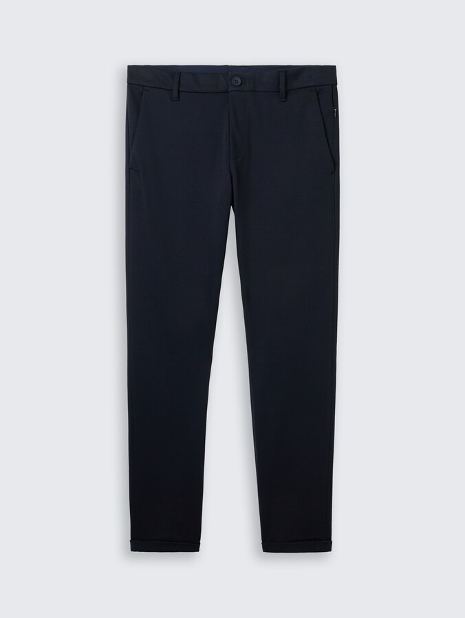 TTTRAVIS SLIM chino trousers in piqué jersey by Men, sky captain blue
