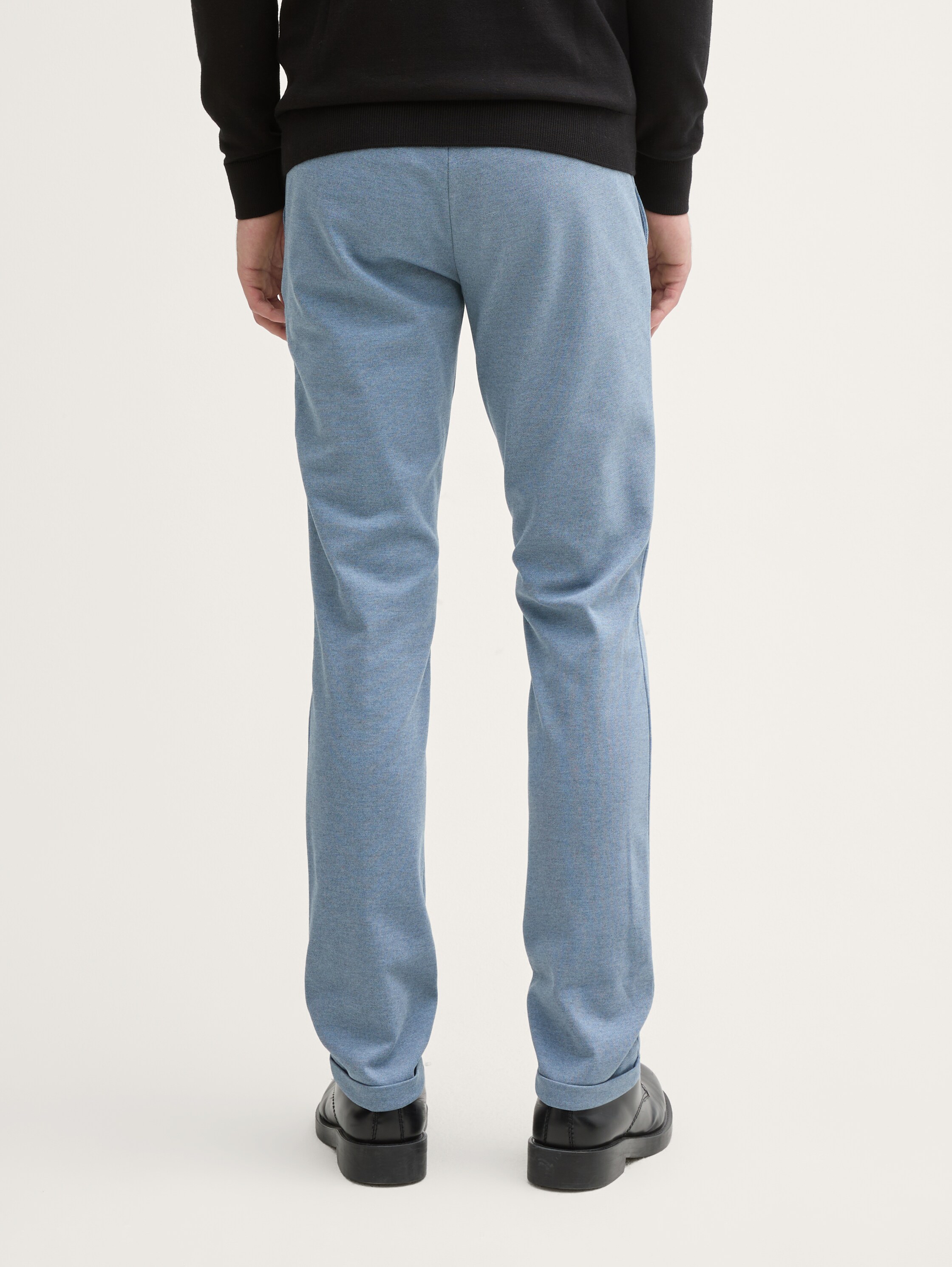 TTTRAVIS SLIM Chino Hose aus Piqué Jersey - mystical_blue_two_tone - 