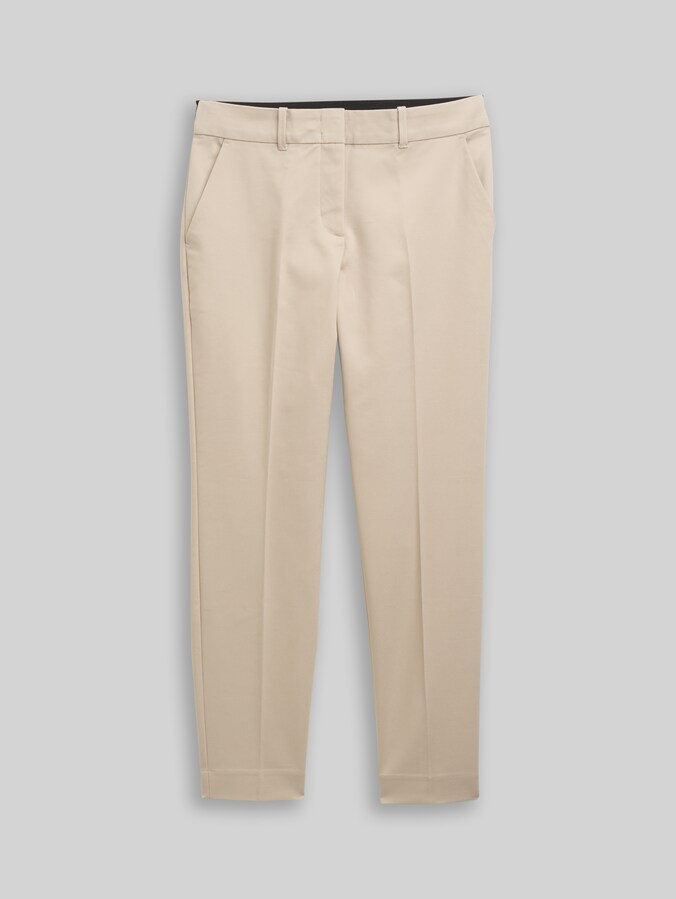 TTMIA Slim Trousers by Women, soft taupe grey