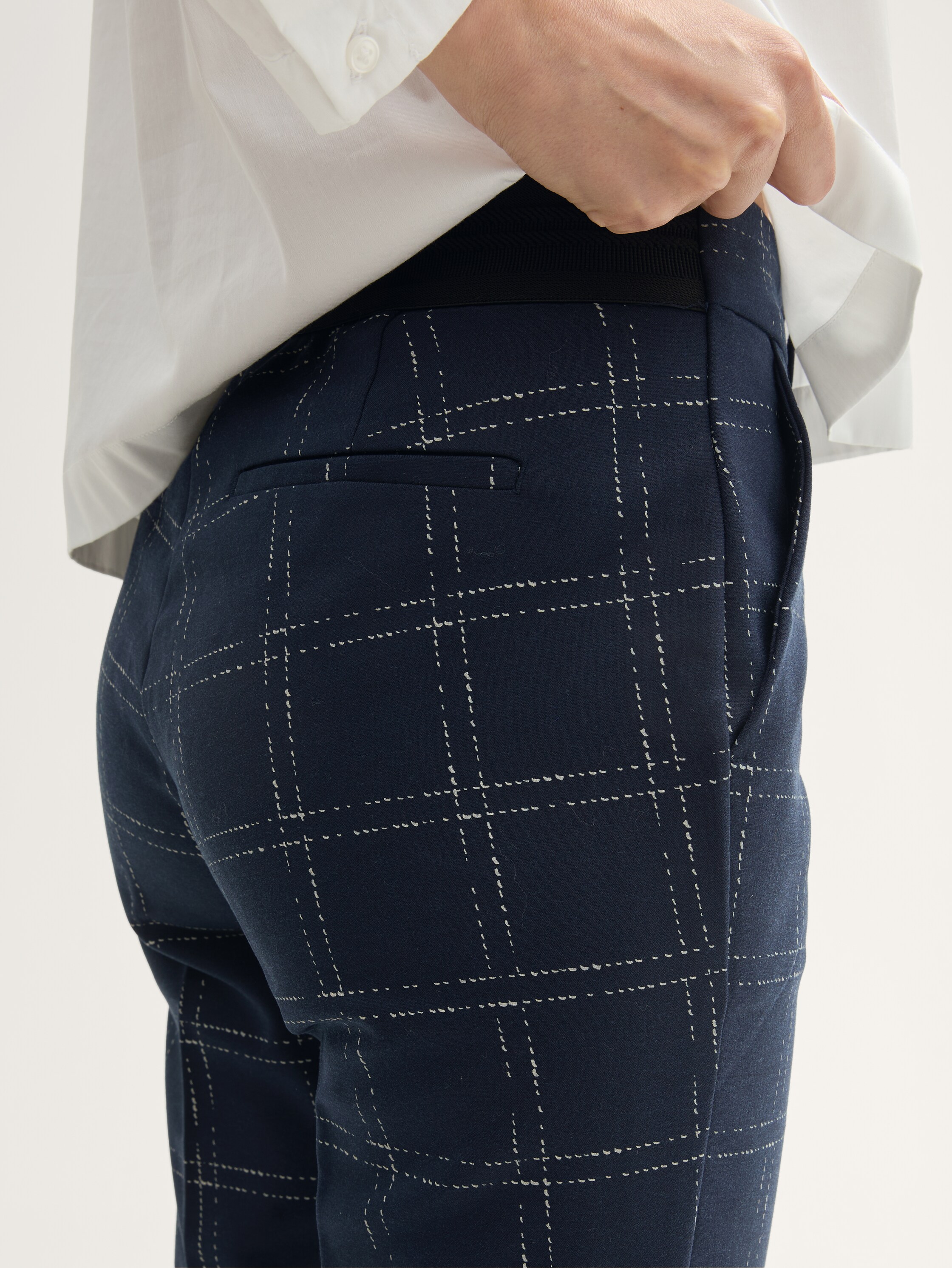 TTMIA Slim broek - delicate_navy_check_design - 