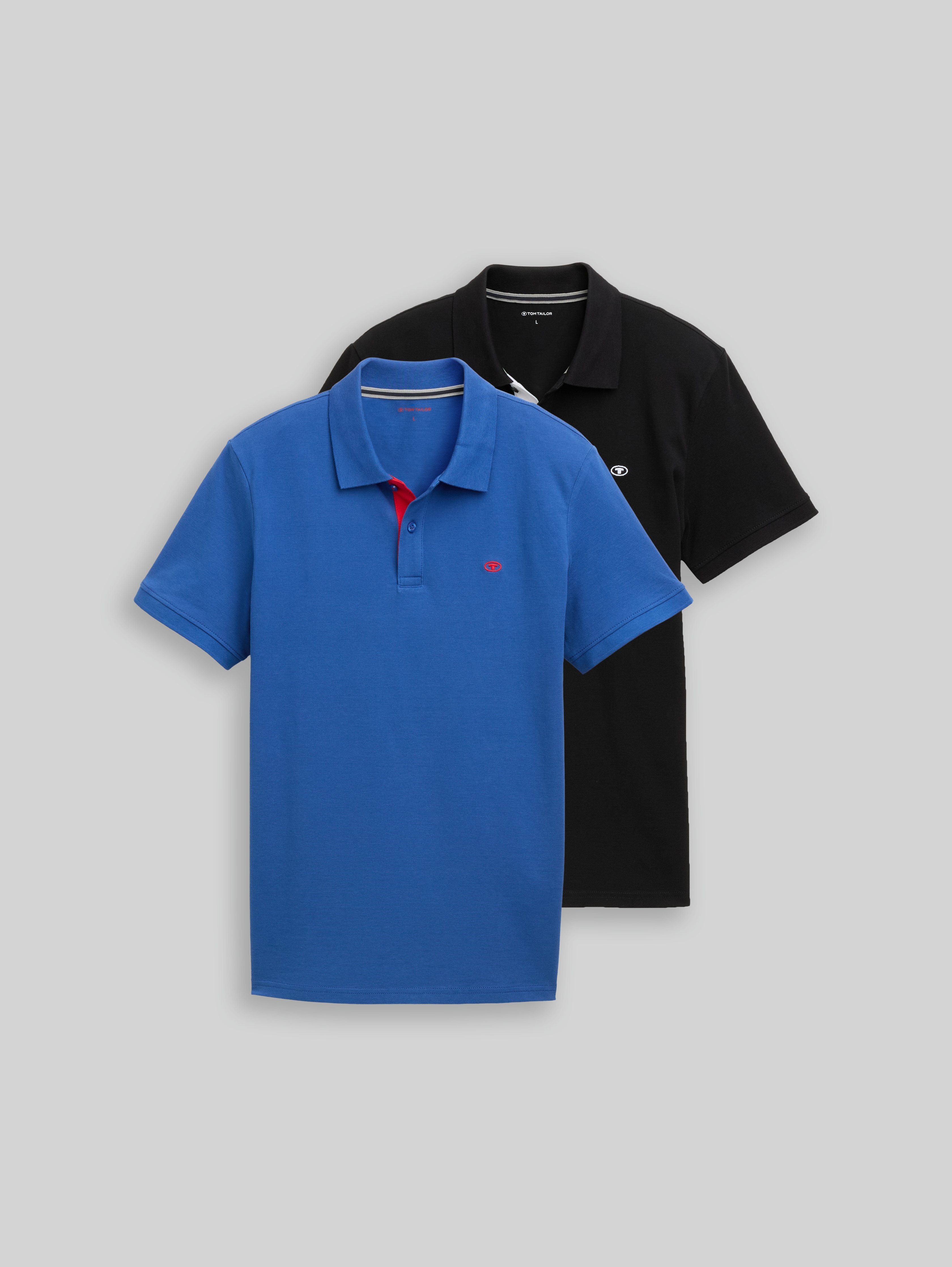 トップス LESS TAILOR Polo collor Shirt Polo shirts in a 2-pack in blue by Tom Tailor