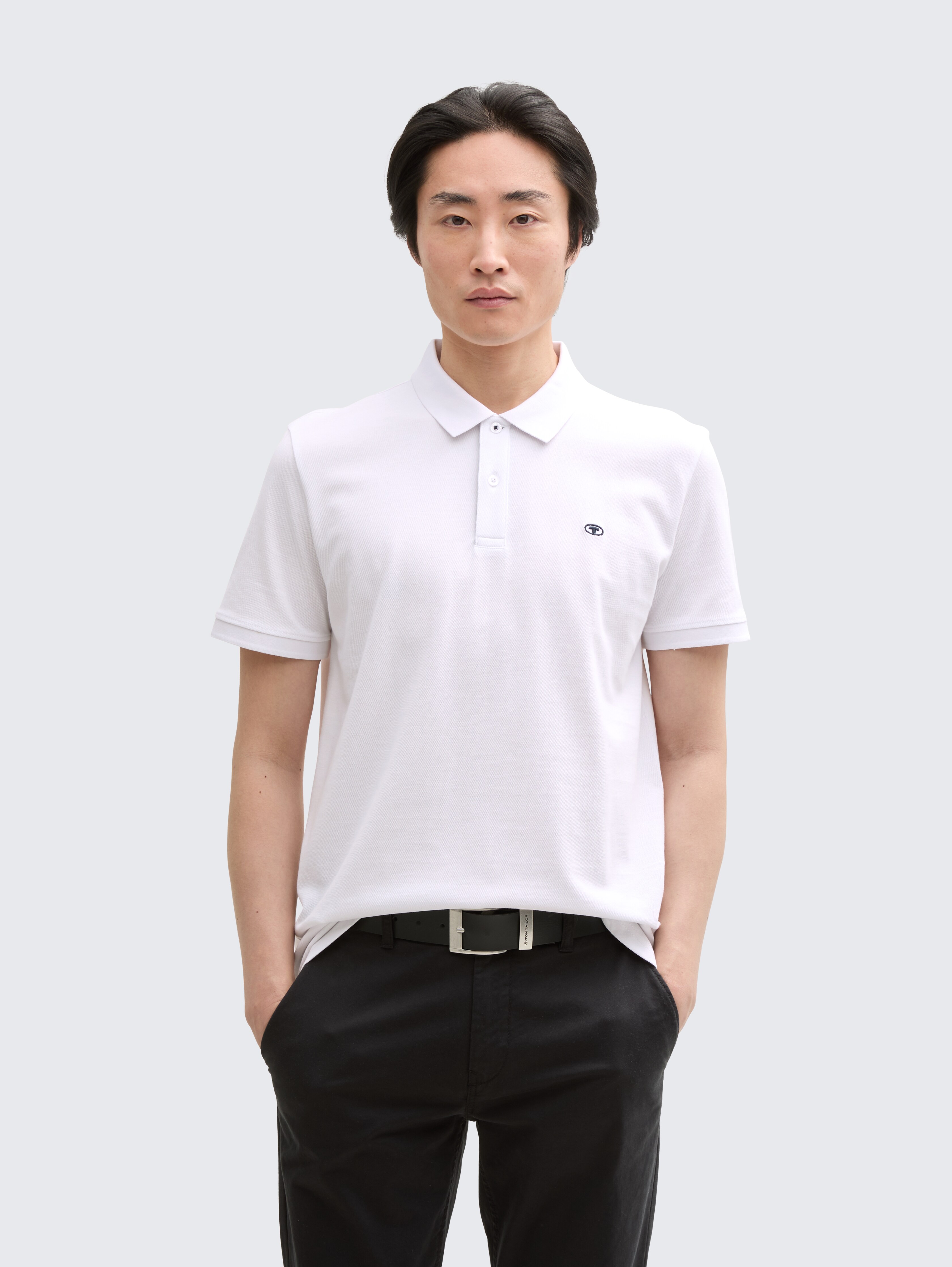 Polo shirts in a 2-pack by Men, Light Stone Grey Melange