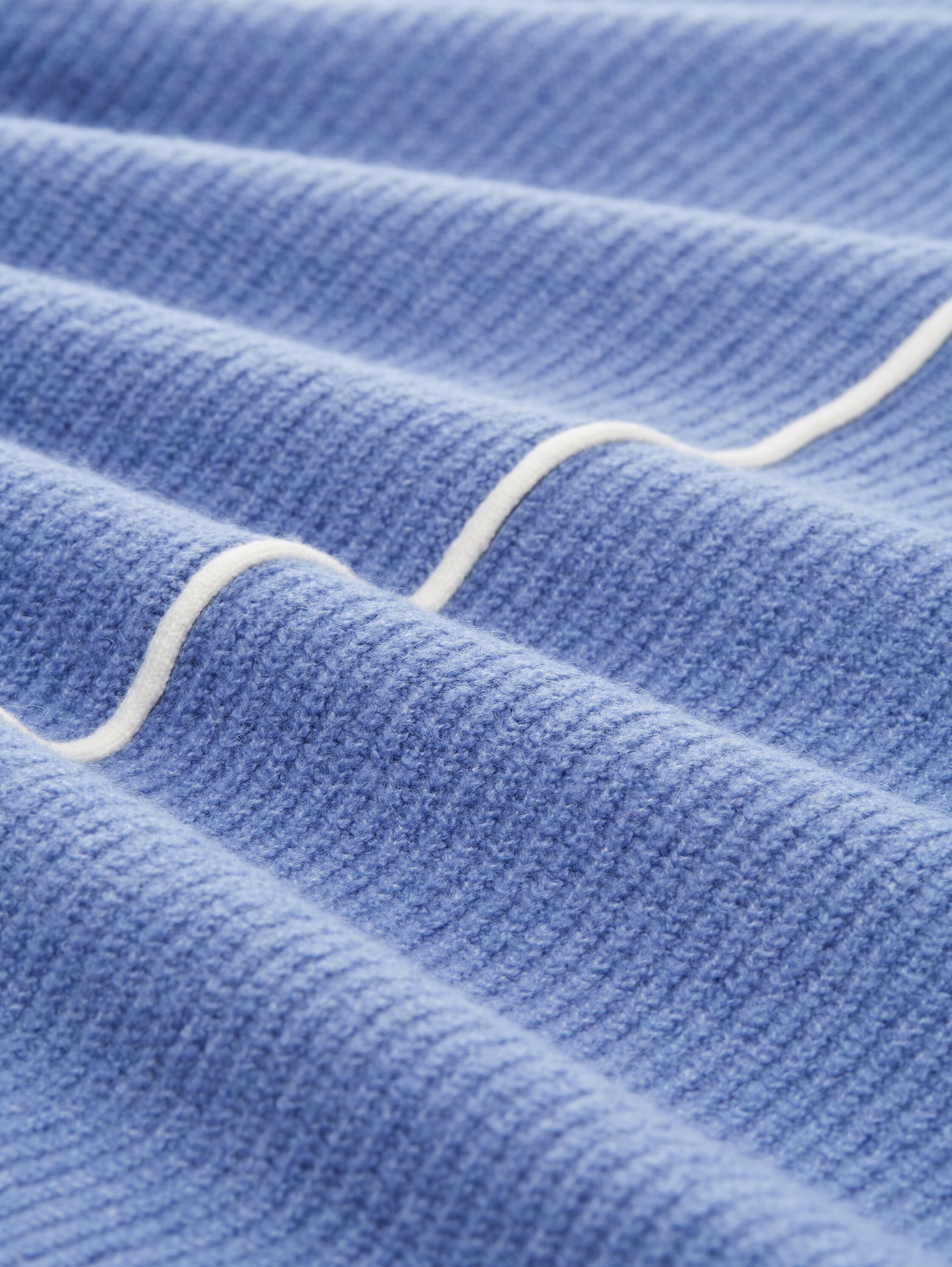 Strickpullover mit Ziernaht - colony_blue_melange_1 - 