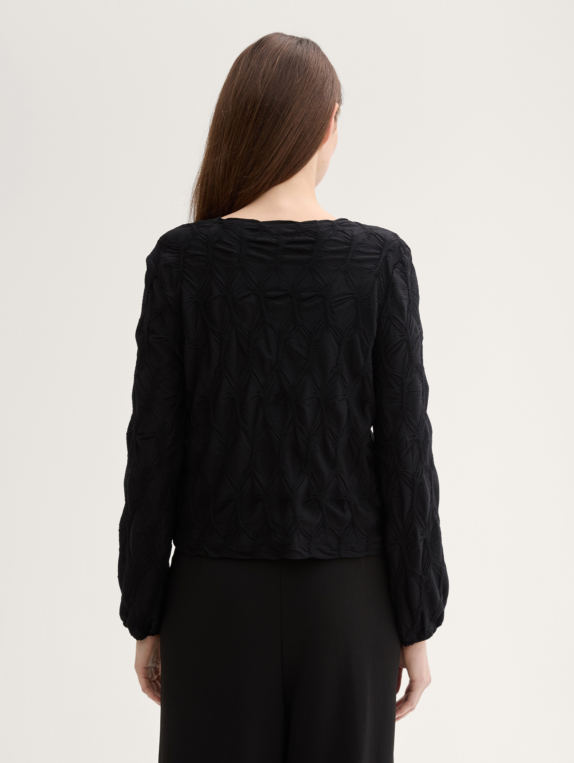 Cropped Bluse mit Struktur - 3