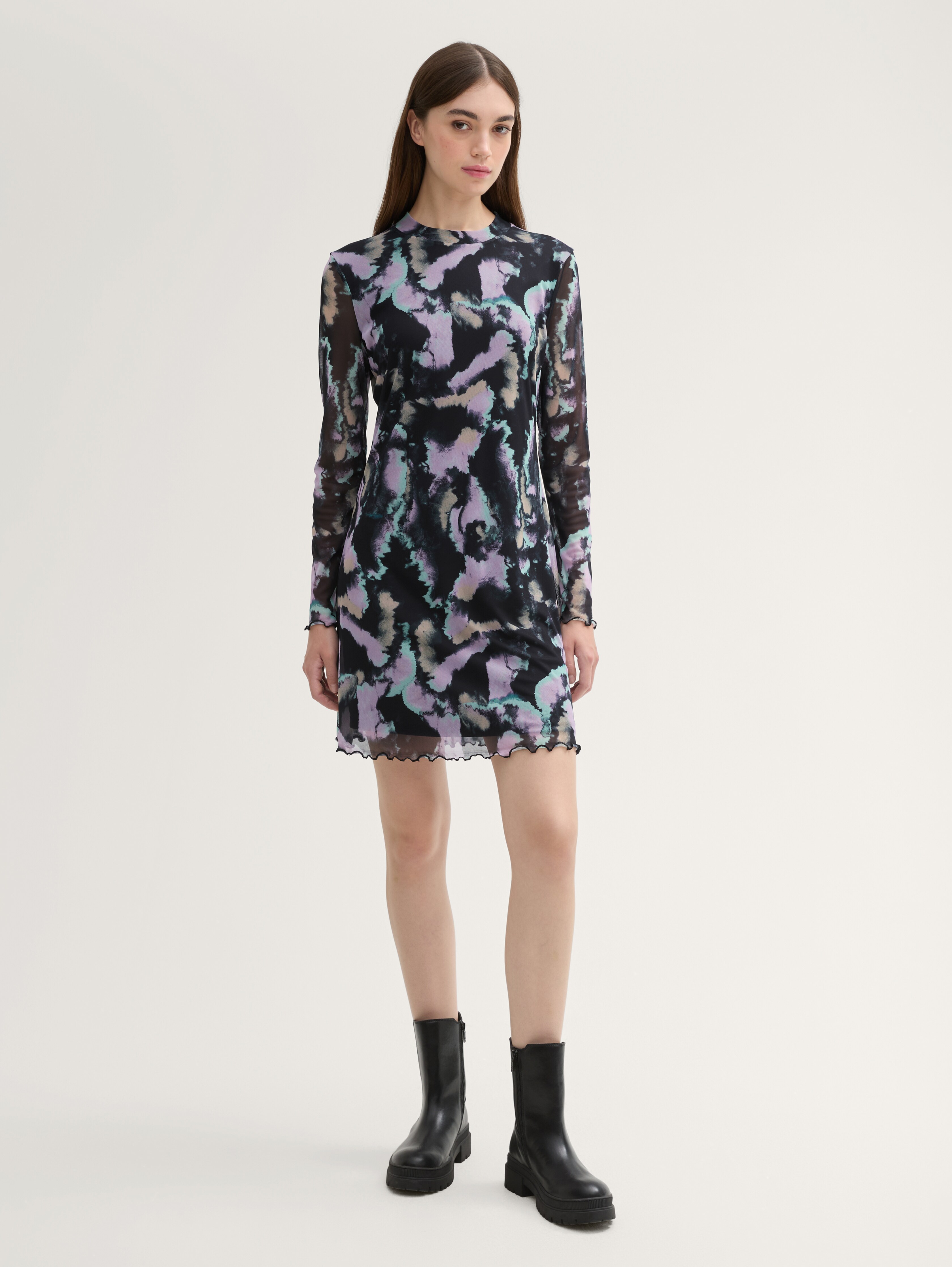 Patterned mesh mini dress by Tom Tailor Patterned mesh mini dress by Tom Tailor
