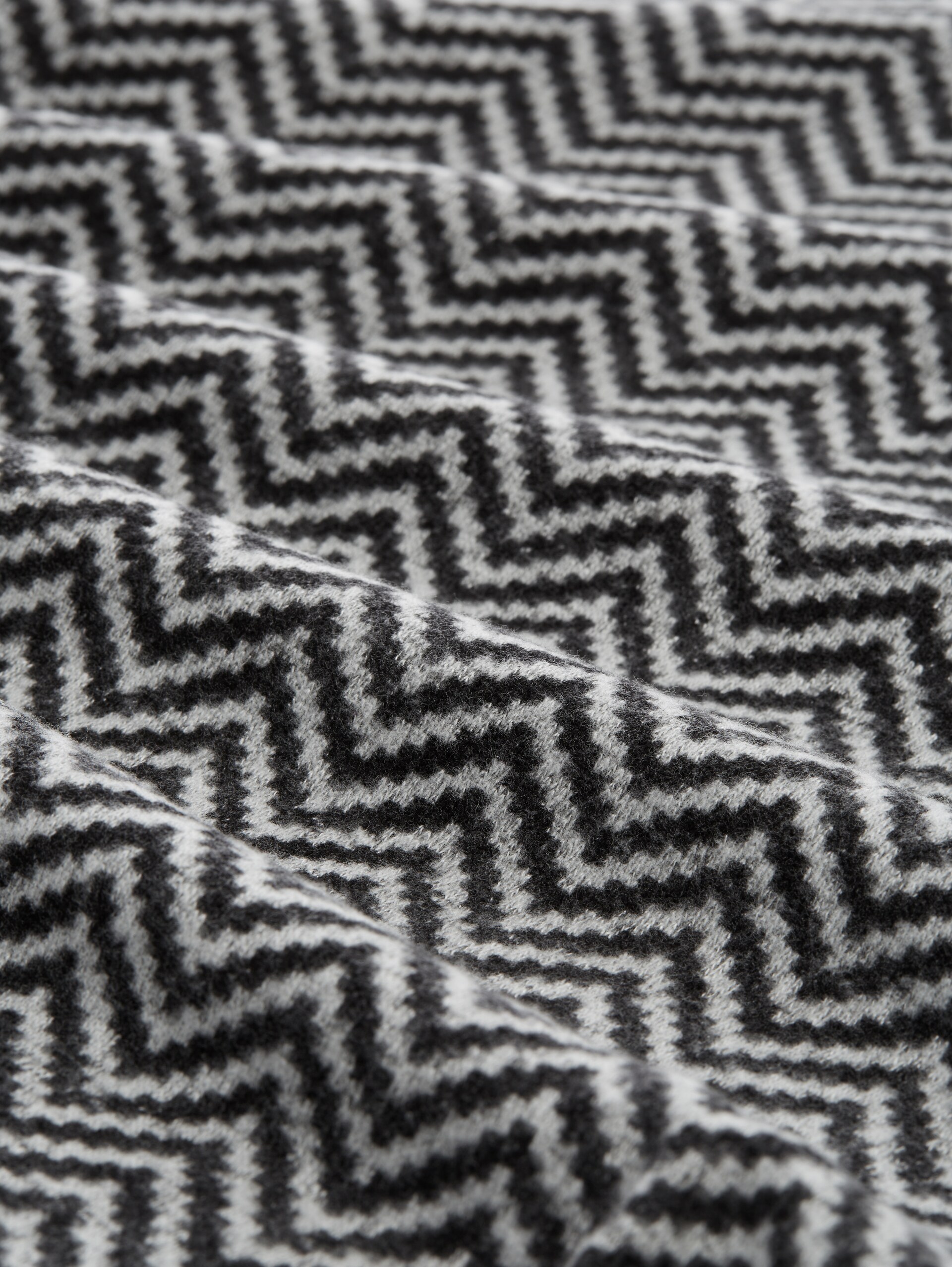 Shirt met lange mouwen met patroon - printed heringbone structure - Materiaalweergave